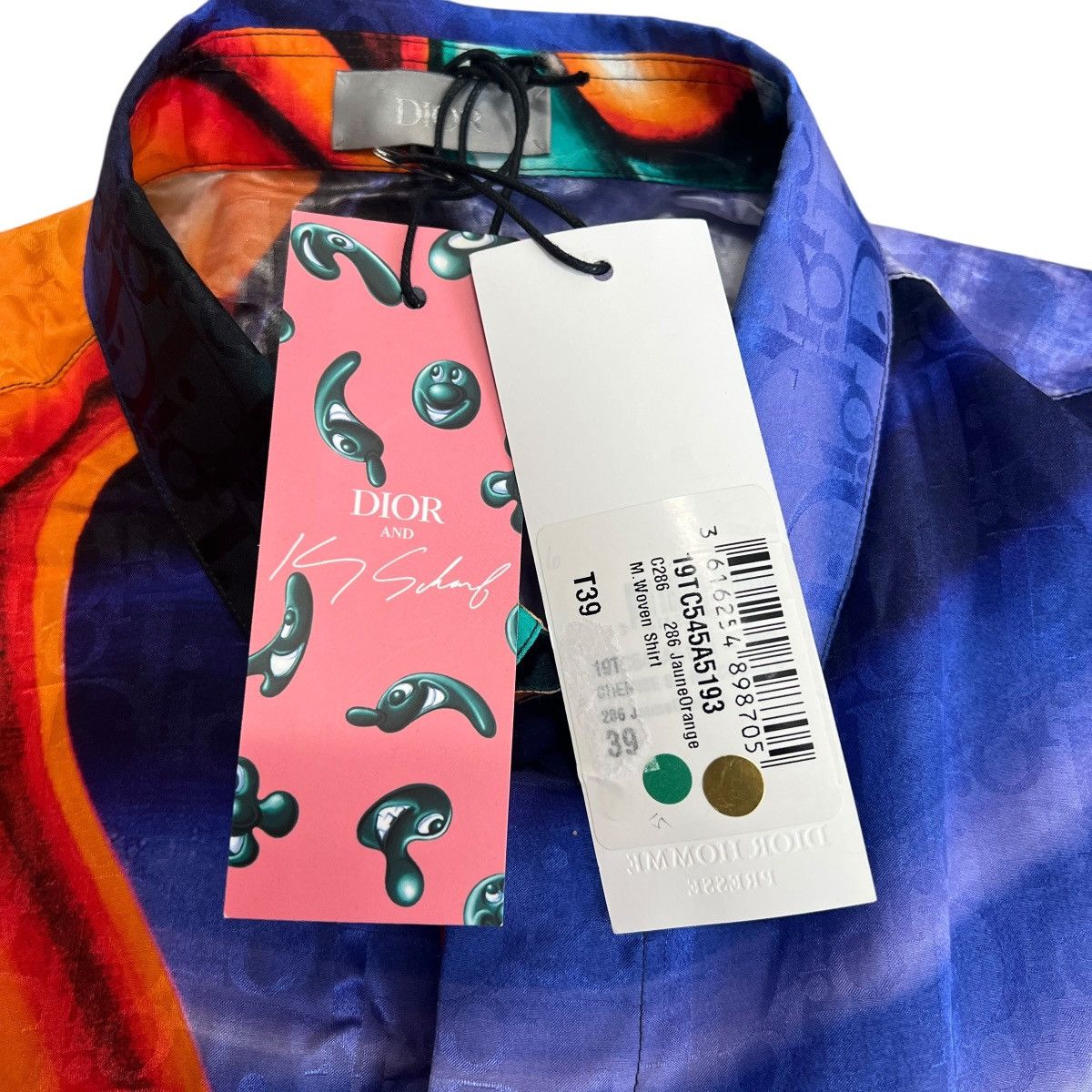 Dior DIOR 2021 Pre-Fall Kenny Scharf Oblique Jacquard Silk Shirt Size US M / EU 48-50 / 2 - 7 Thumbnail
