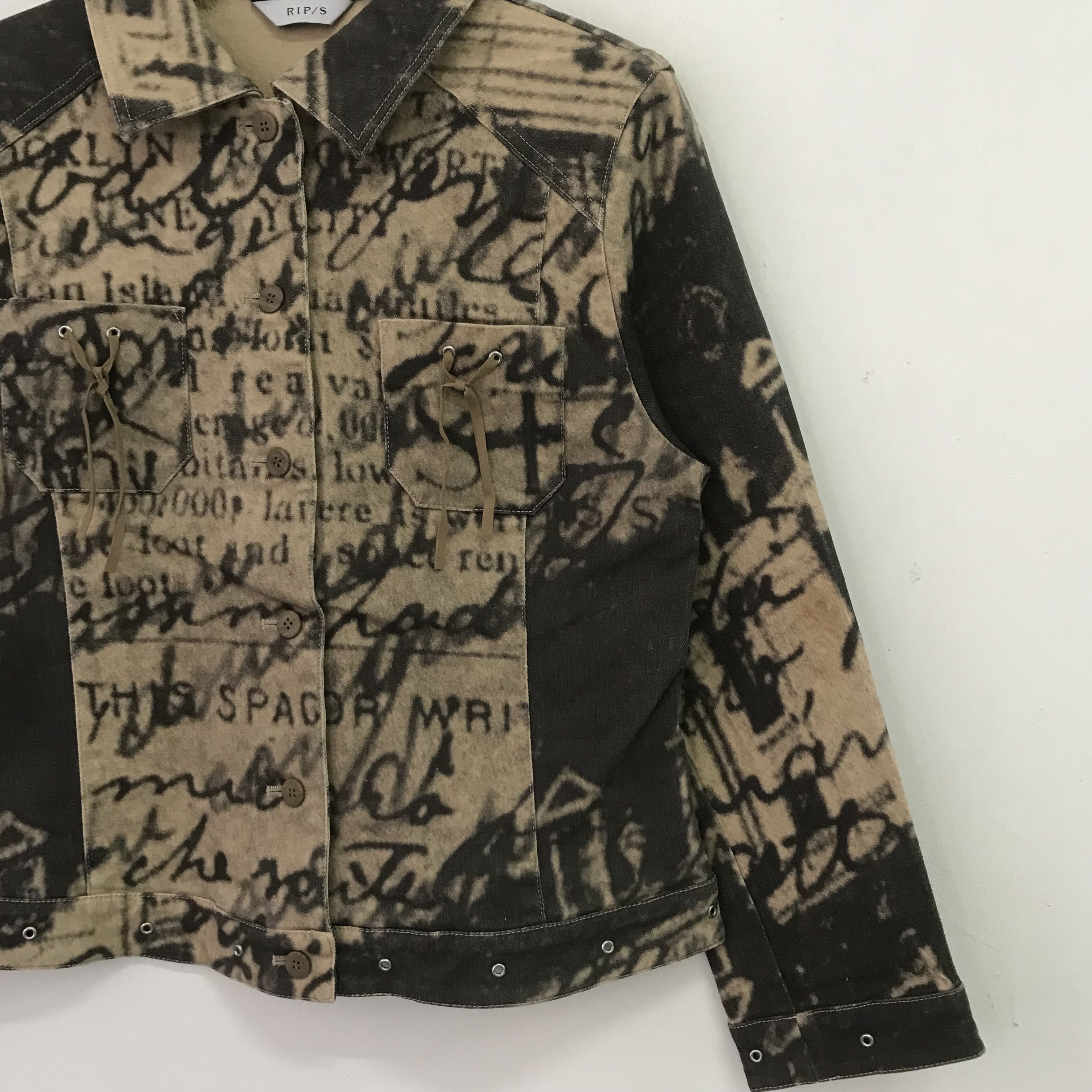 Japanese Brand Intellection abstract pattern cropped jacket, Women's S Size Size S / US 4 / IT 40 - 6 Thumbnail