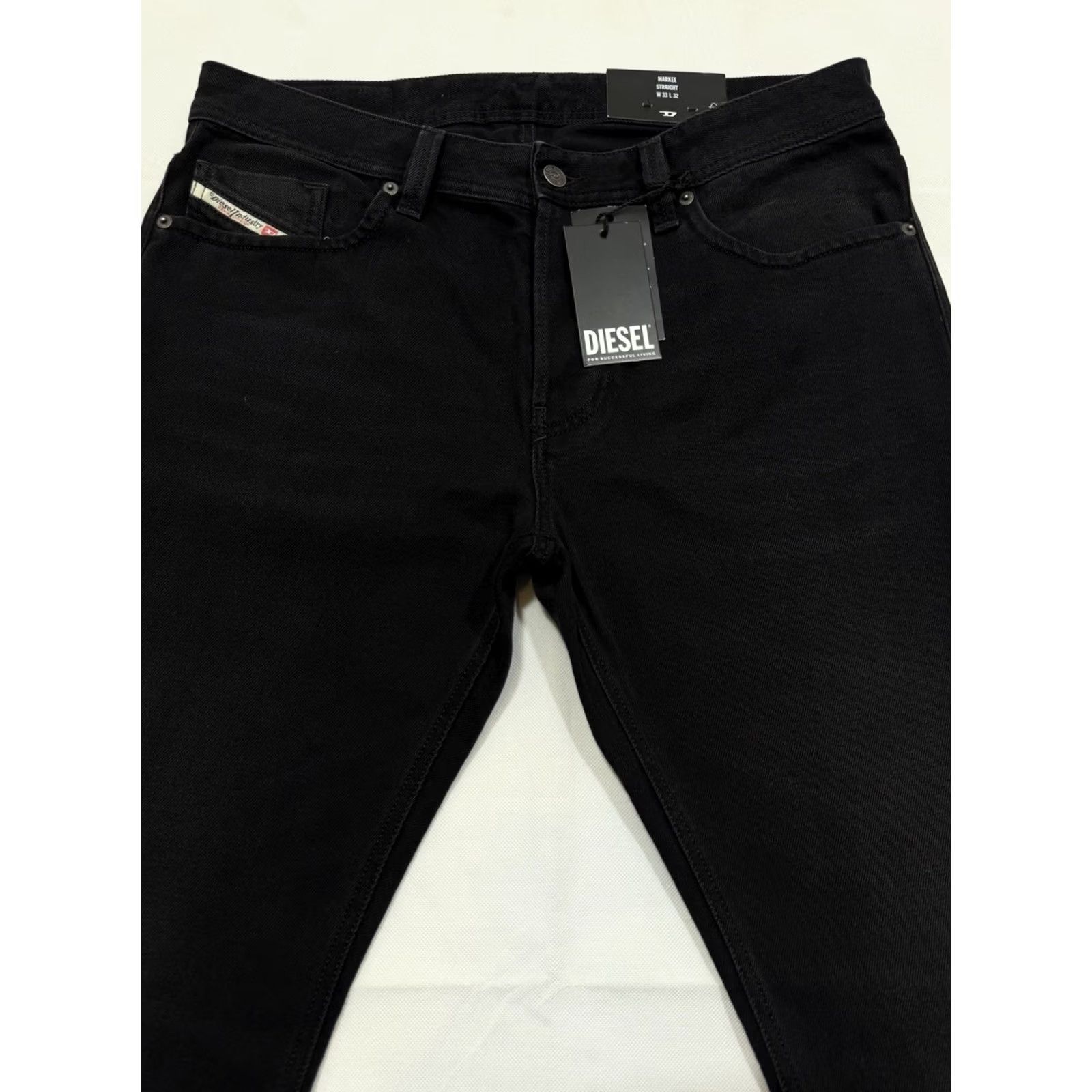 Diesel Diesel Markee Men’s Black Straight Fit Jeans 33 Regular Inseam 32 Size US 33 - 4 Thumbnail
