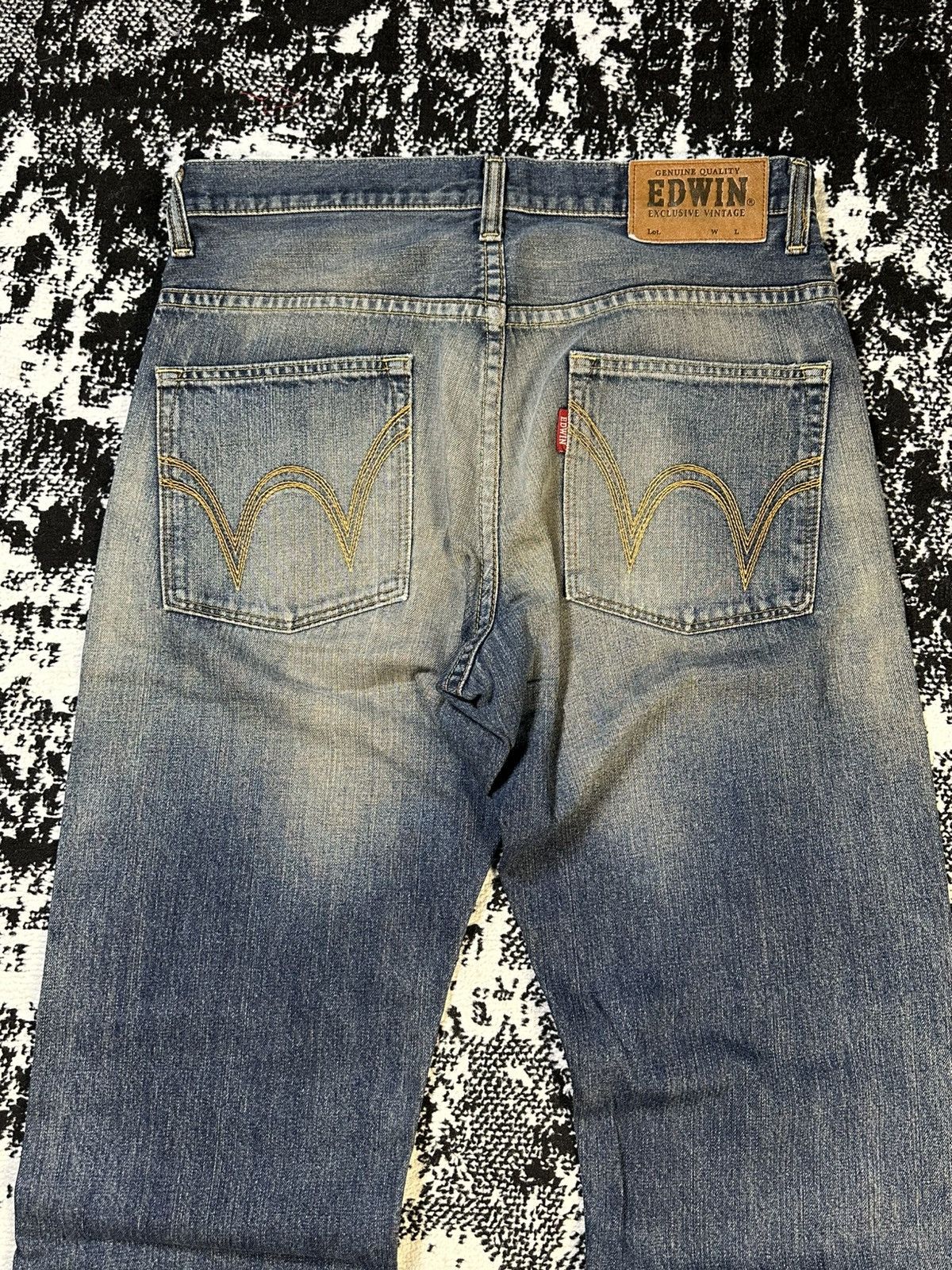 Sugar Cane 2000s Edwin 405 Exlcusive Vintage Washed Jeans Size US 33 - 12 Thumbnail