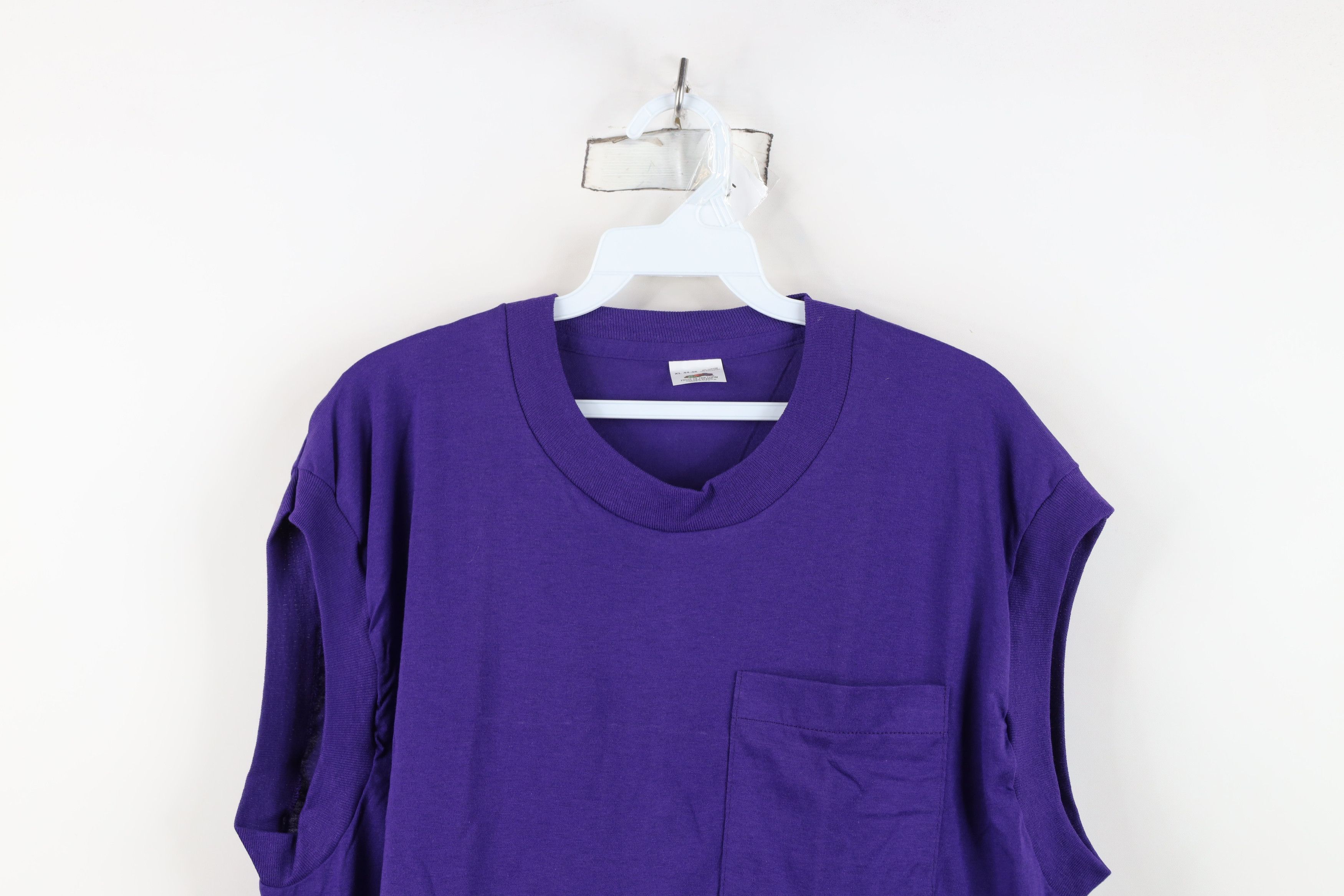 Vintage Vintage 90s Streetwear Sleeveless Muscle T-Shirt Purple USA Size US XL / EU 56 / 4 - 2 Thumbnail
