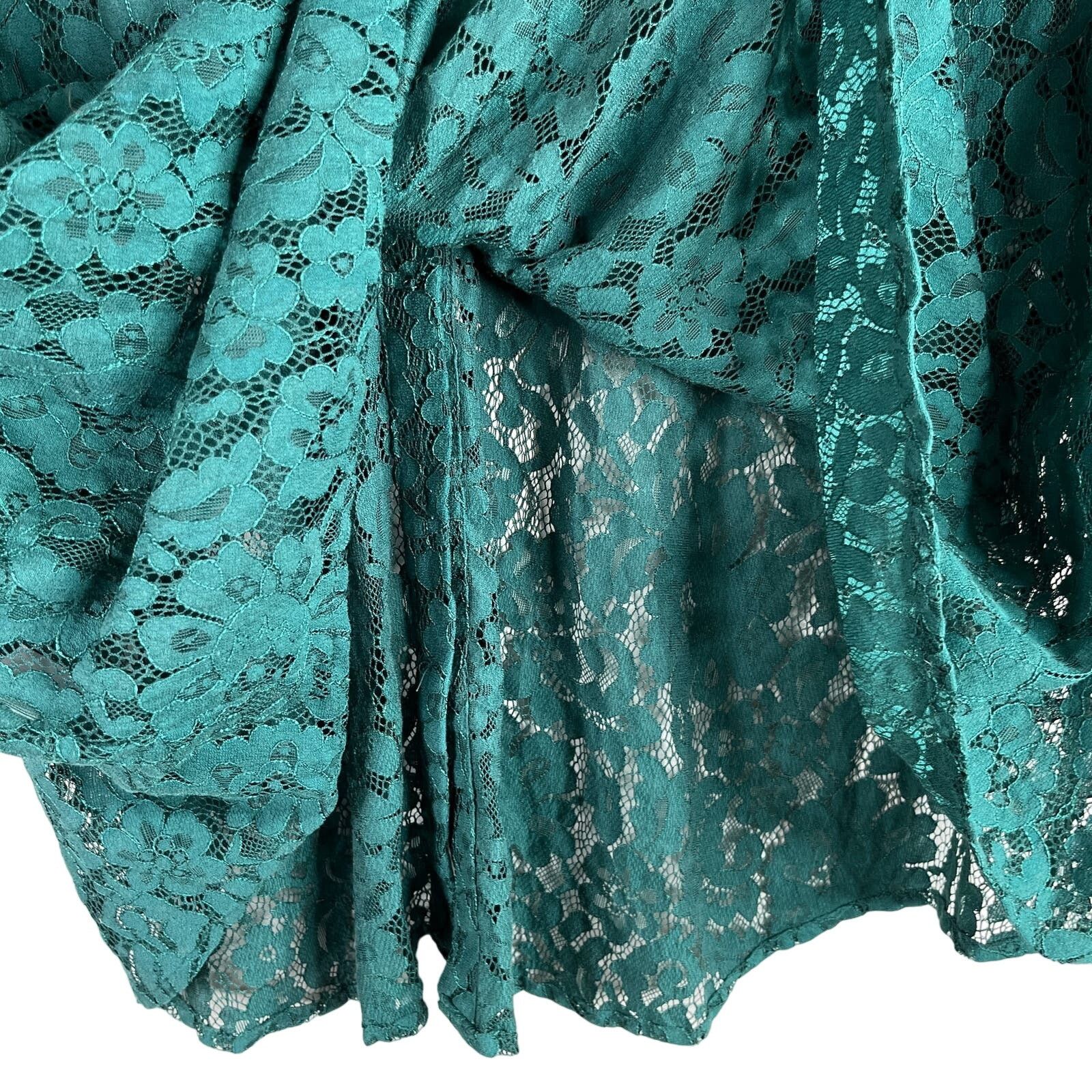Other Torrid Lace Button Down Green Long Sleeve Top Blouse 5 5X Size 4XL / US 24-26 - 12 Thumbnail