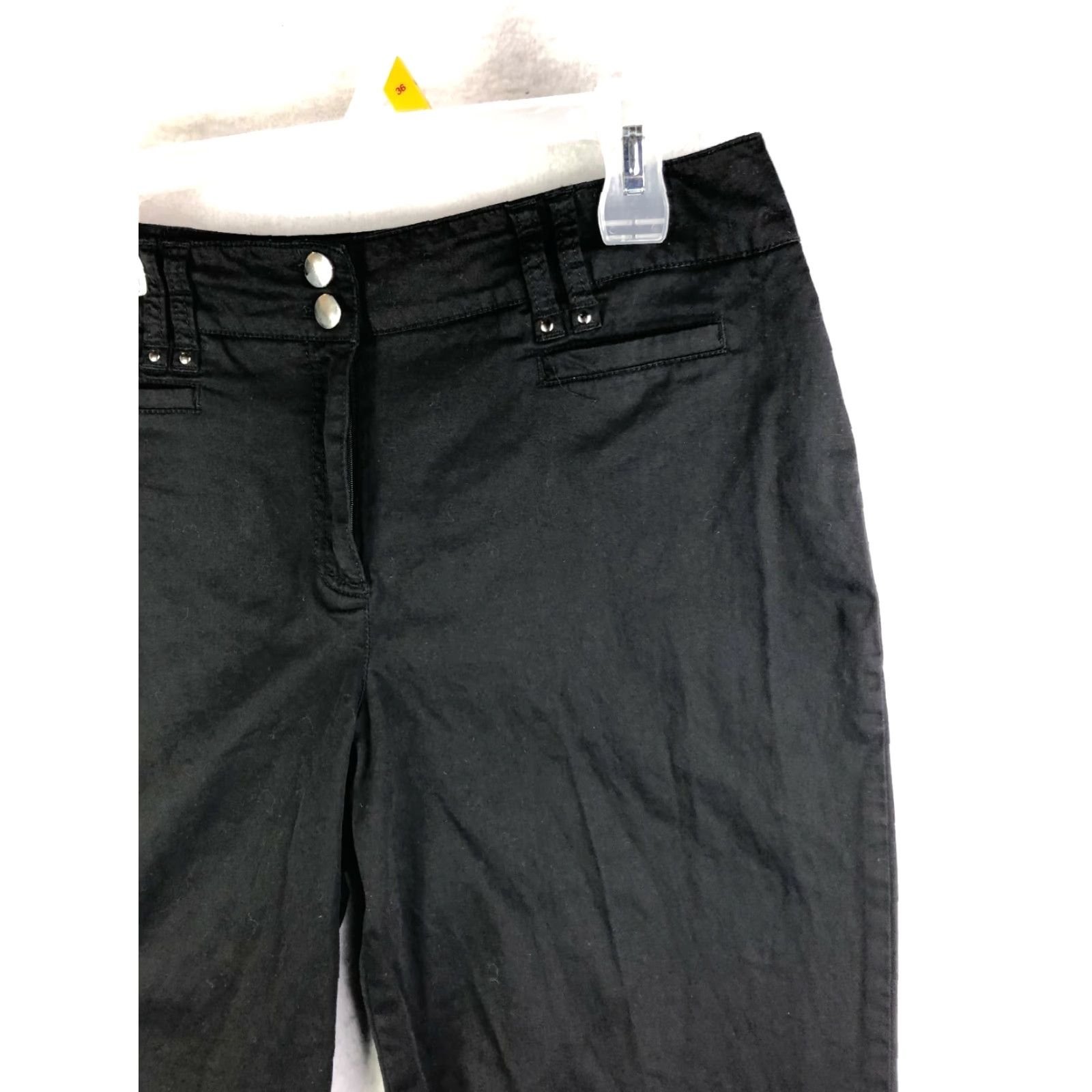 Vintage Larry Levine Mid Rise Stretch Womens Size 14 Black Pants Size 36" / US 14 / IT 50 - 3 Thumbnail