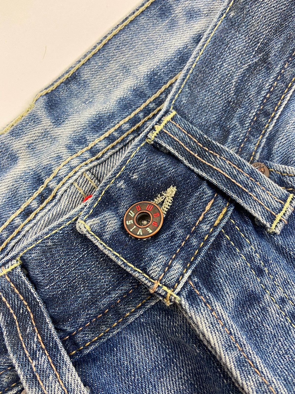 Evisu × Puma Blue Denim Straight Fit Seagull Logo Vintage Y2K Size US 32 / EU 48 - 11 Thumbnail