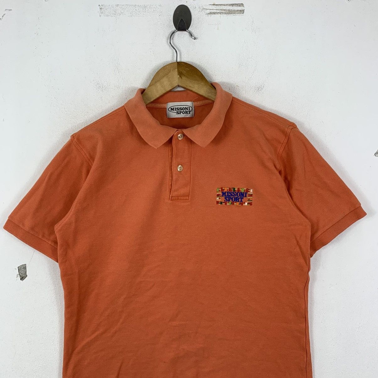 Missoni Vintage MISSONI SPORT Embroidered Logo Collar Polo Tshirt Size US S / EU 44-46 / 1 - 3 Thumbnail