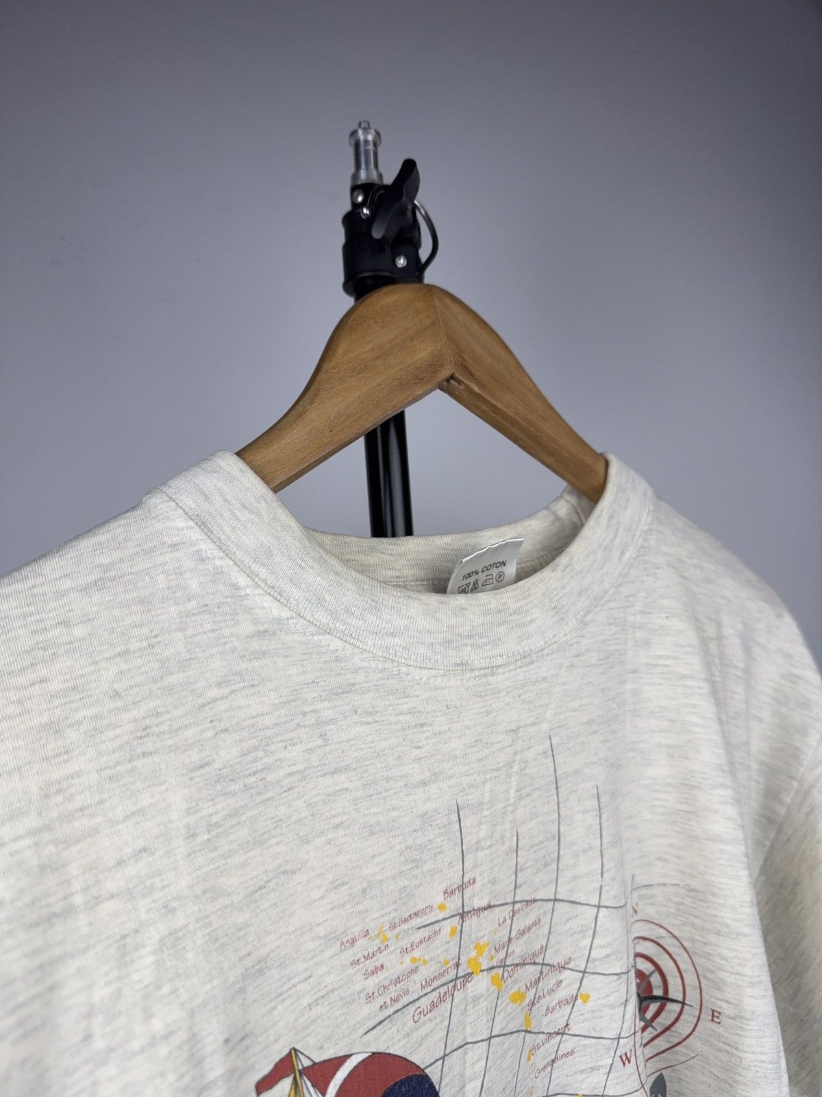 Vintage 90s Vintage Les Antilles Guadeloupe Sailboat Travel T-Shirt Size US M / EU 48-50 / 2 - 6 Thumbnail