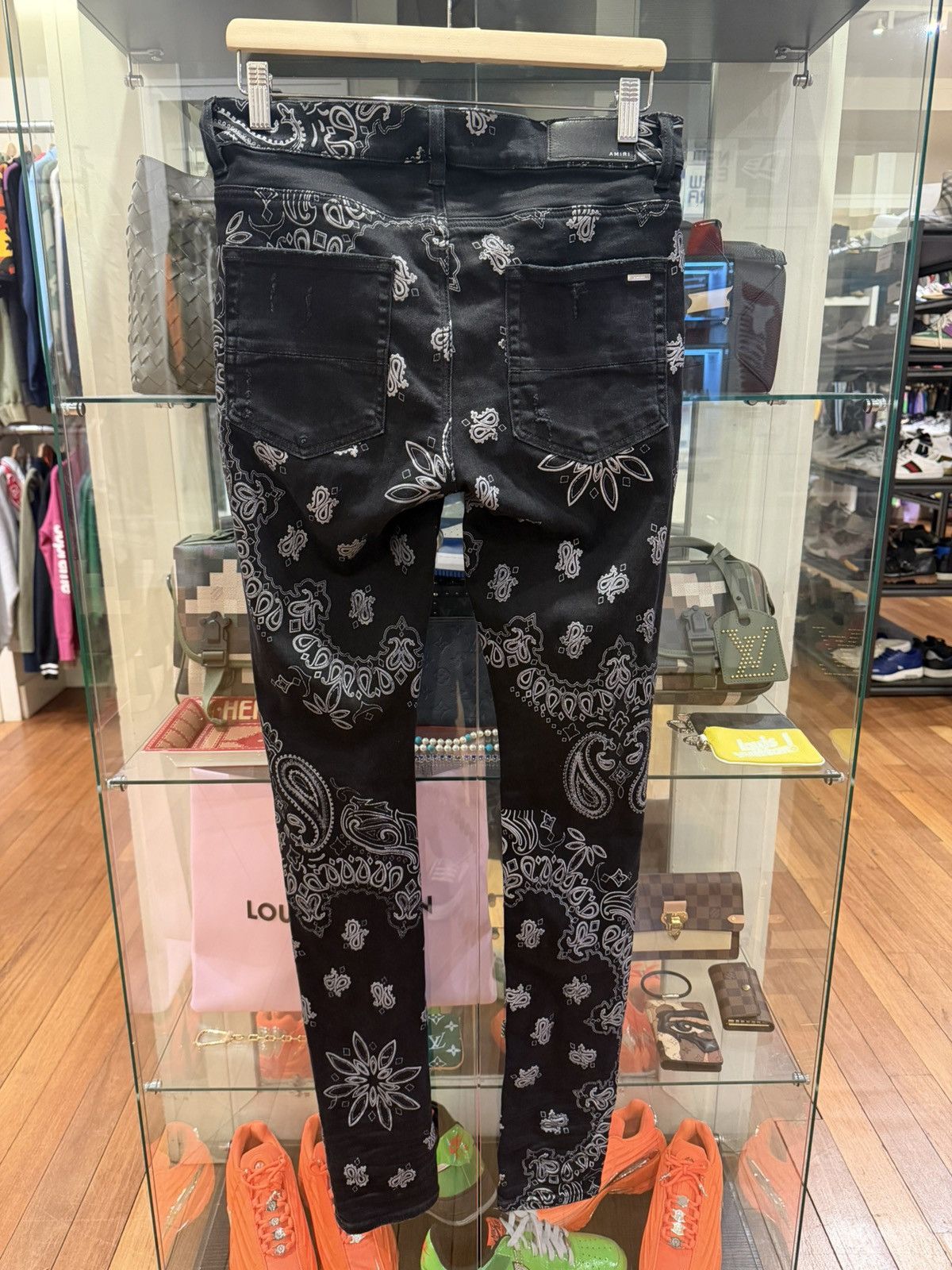 Amiri Amiri Paisley Black Denim Jeans Size US 32 / EU 48 - 2 Thumbnail