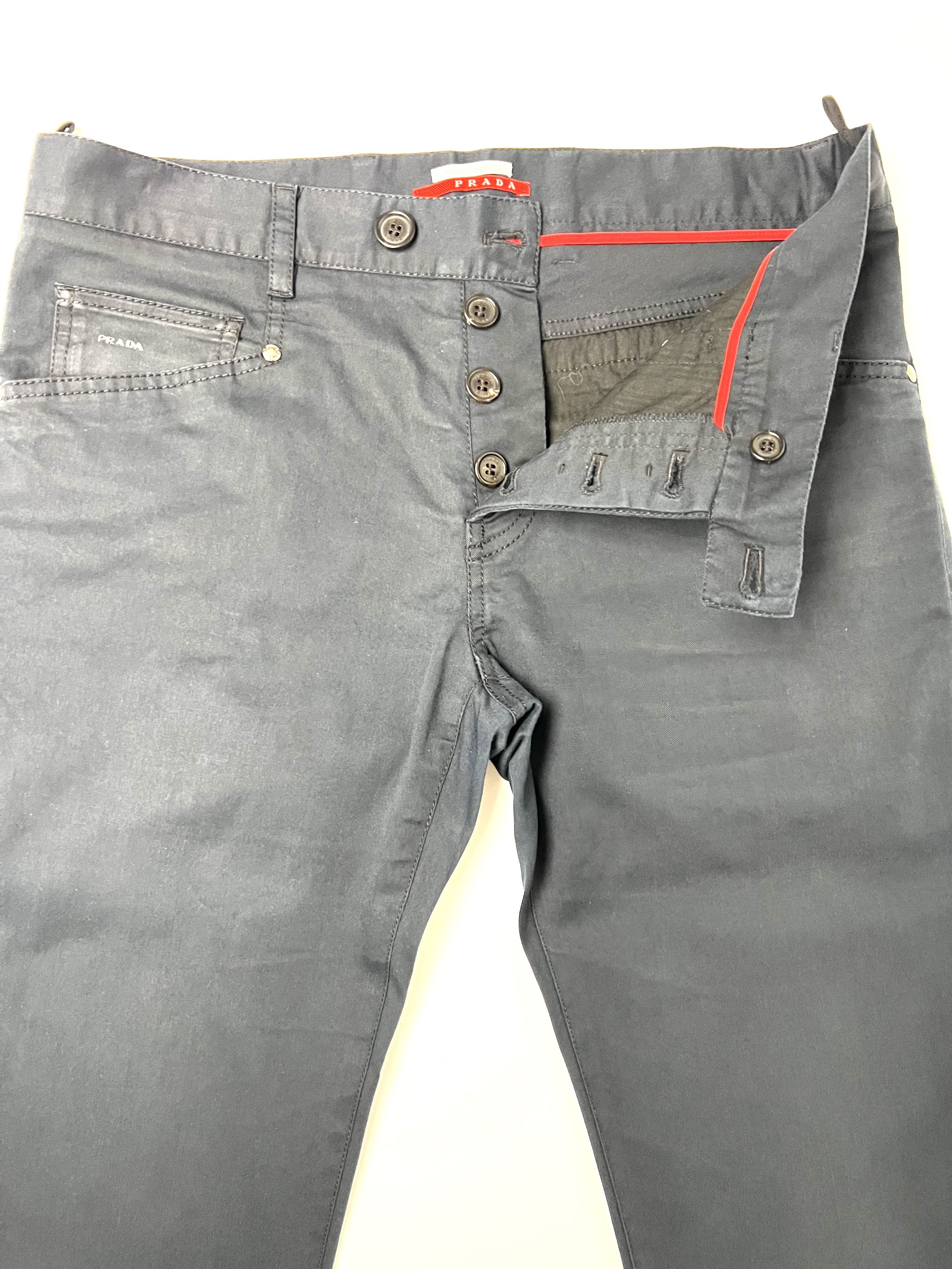 Prada PRADA SPORT LINEA ROSSA COTTON BLEND BLACK CASUAL PANTS Size US 32 / EU 48 - 10 Thumbnail