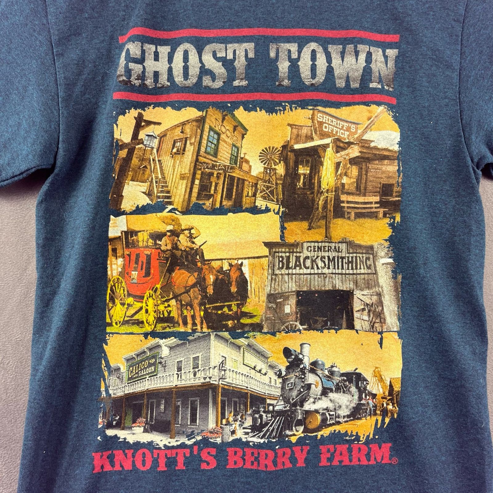 Other Knotts Berry Farm Shirt Adult X Small Blue Ghost Town Size US XS / EU 42 / 0 - 2 Thumbnail