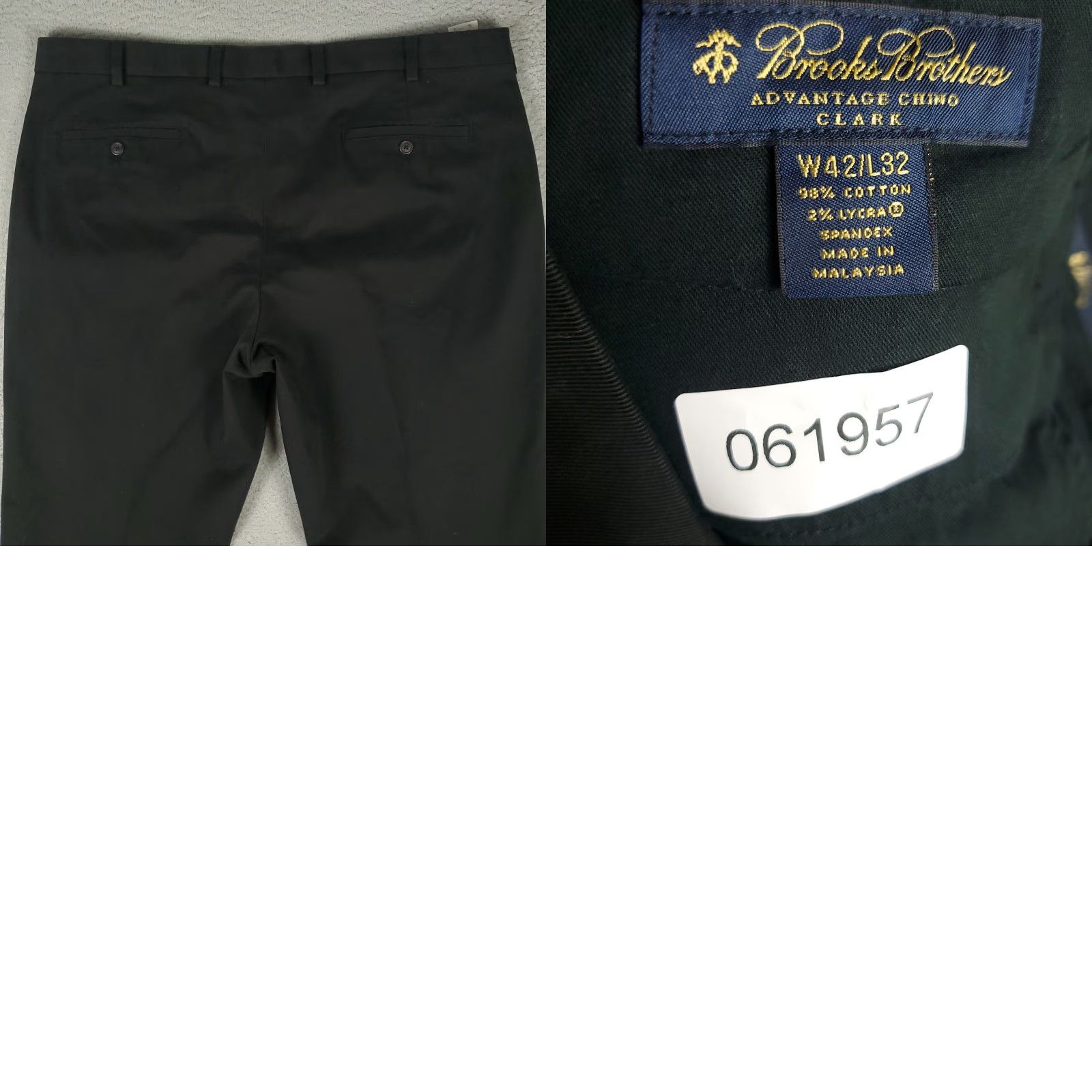 Brooks Brothers VINTAGE Brooks Brothers Chino Pants Mens Size 42x28.5 Cotton Flat Front Business Casual Classic Black Size US 42 / EU 58 - 8 Thumbnail
