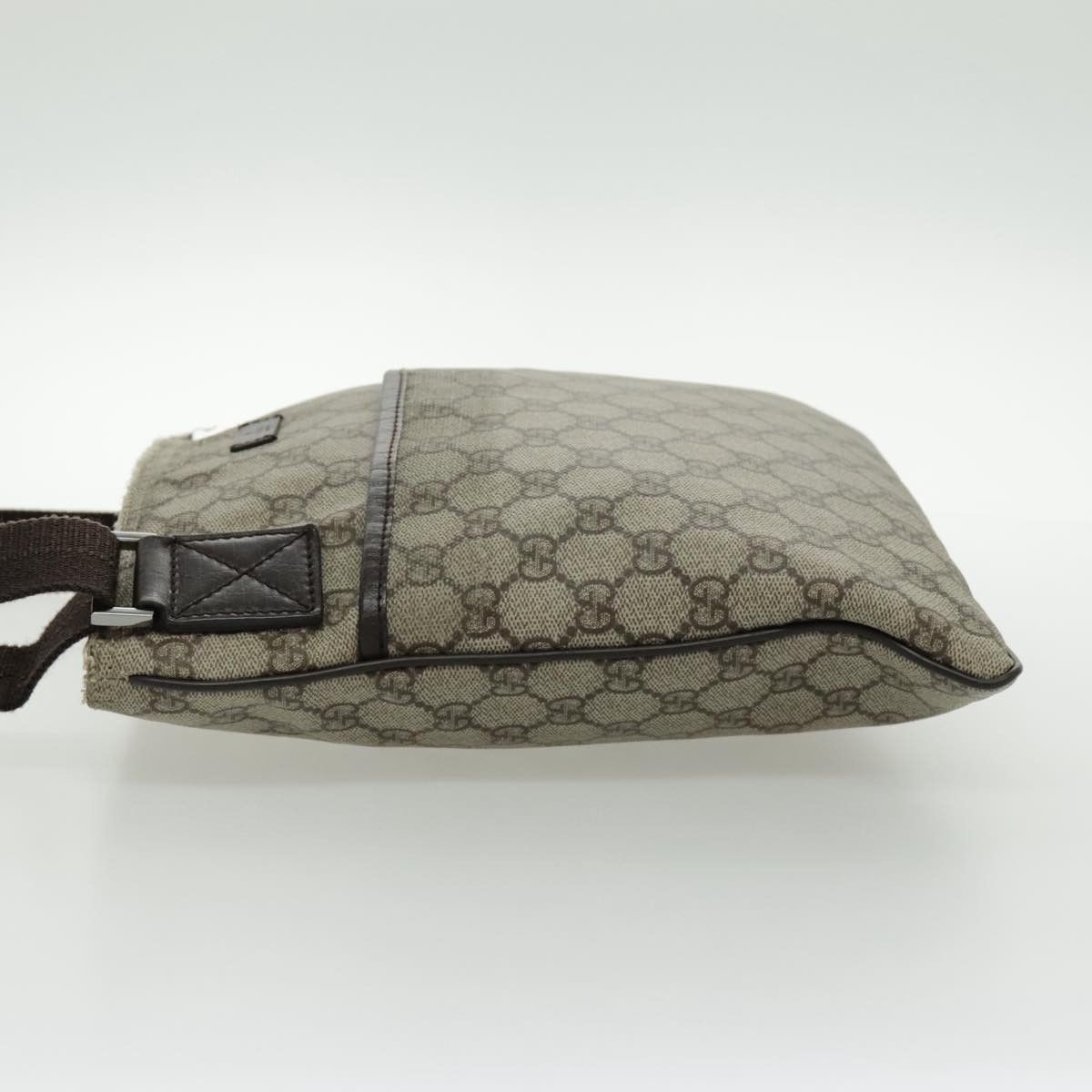 Gucci GUCCI GG Supreme Shoulder Bag Pvc Leather Beige Brown Silver Size ONE SIZE - 3 Thumbnail