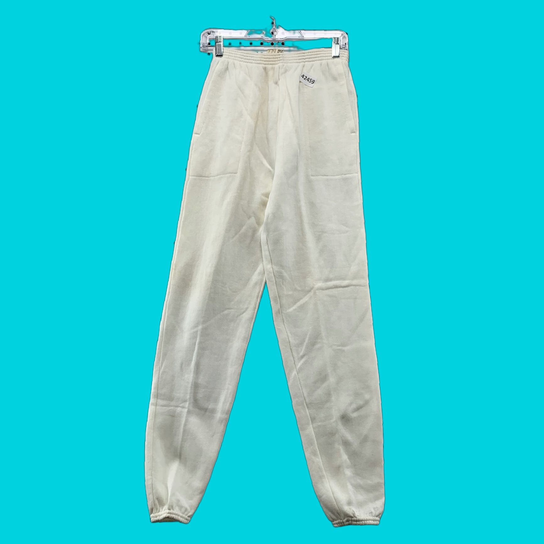 Gap VINTAGE Gap Sweatpants Mens Large White Fleece 90s Made USA 26x31 Size US 33 - 1 Thumbnail