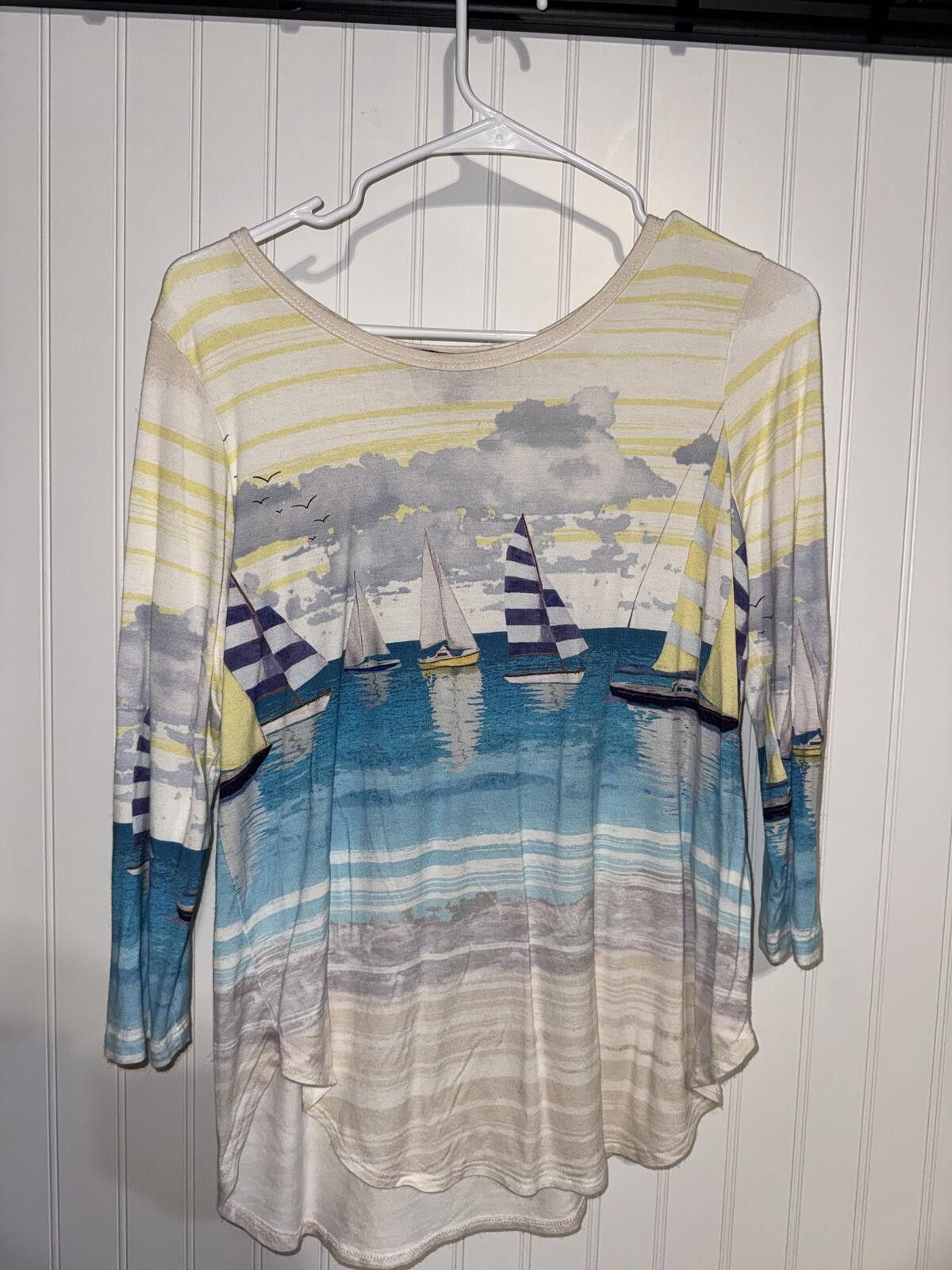 Other Karen Kane Medium Long Sleeve Sailboat Print Top Size M / US 6-8 / IT 42-44 - 1 Thumbnail