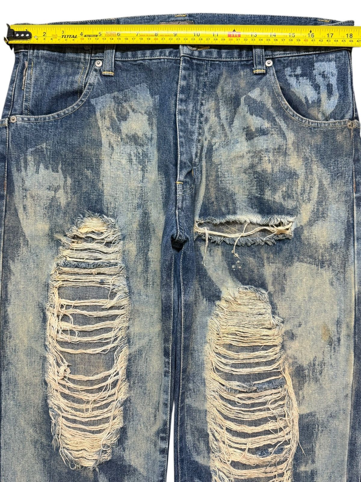 Kapital Vintage Japanese Blue Faded Wash Bleached Style Distressed Size US 36 / EU 52 - 12 Thumbnail