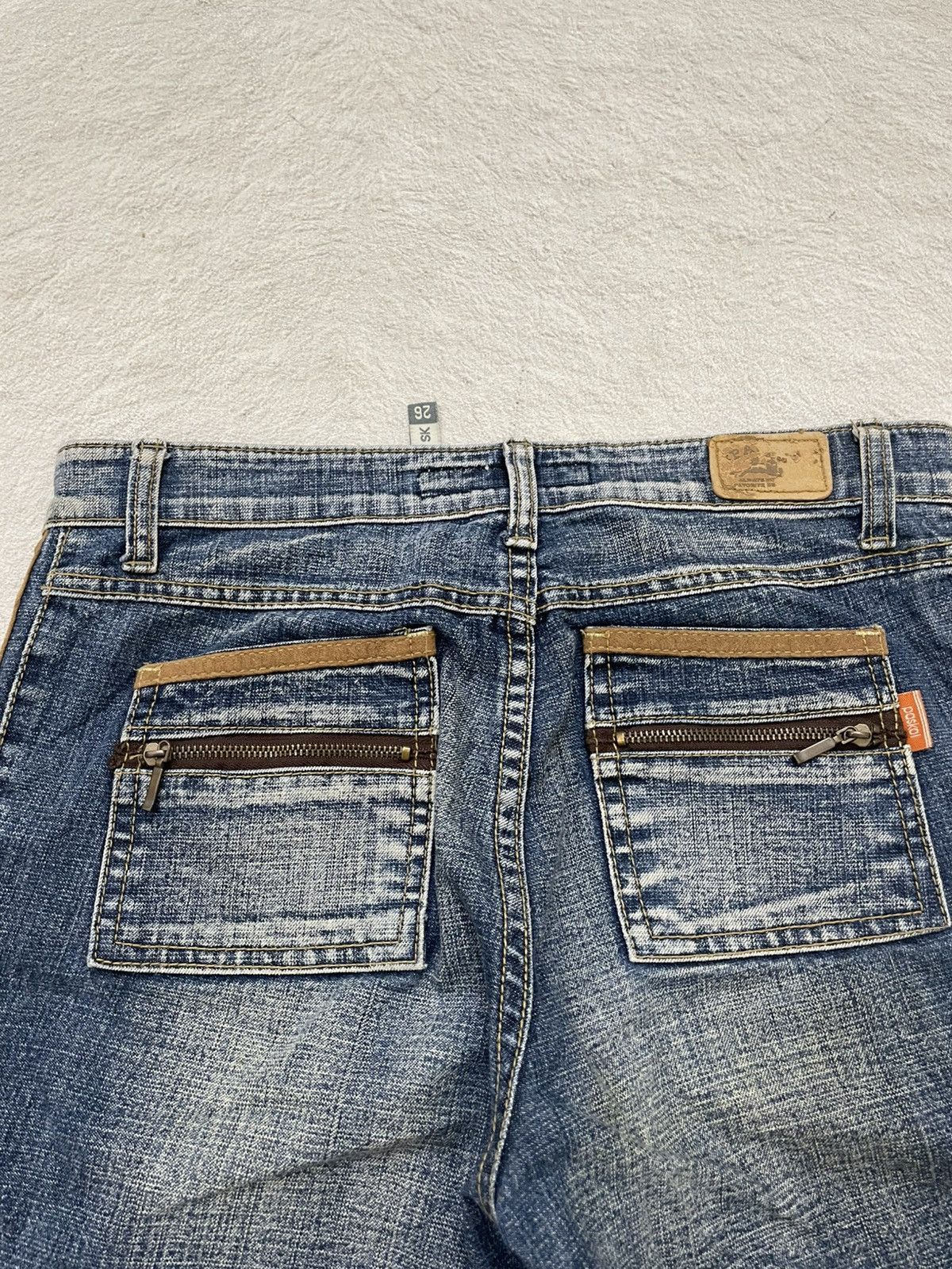 Japanese Brand 00s Diesel Flare Denim Mudwash Bootcut Jeans Side Stripe Y2K Size 28" / US 6 / IT 42 - 9 Thumbnail