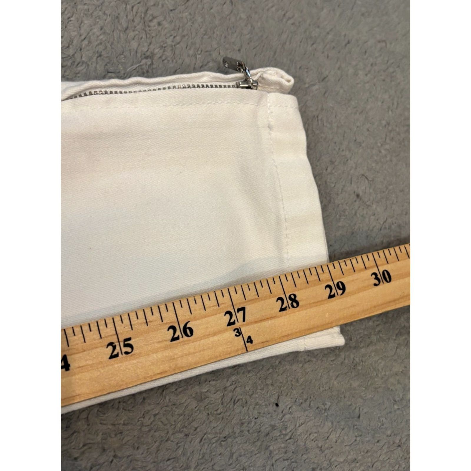 White House Black Market White House Black Market Jeans Womens 00 Ivory White Denim Ankle Zip Casual Size 24" / US 00 / IT 34 - 5 Thumbnail