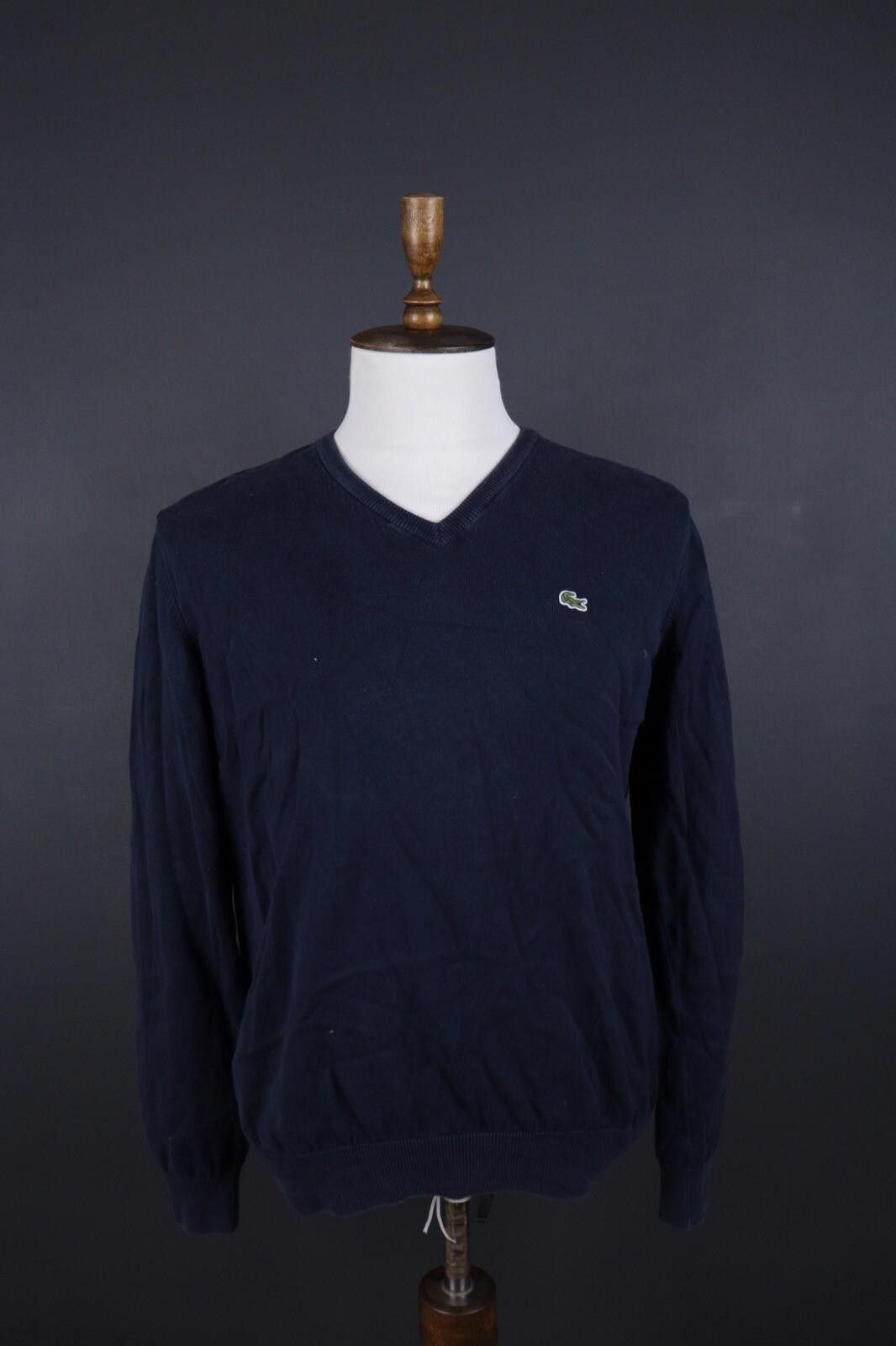 Lacoste Lacoste Blue Cotton Knit Long Sleeve Sweater Size 5 / L Size US L / EU 52-54 / 3 - 1 Thumbnail