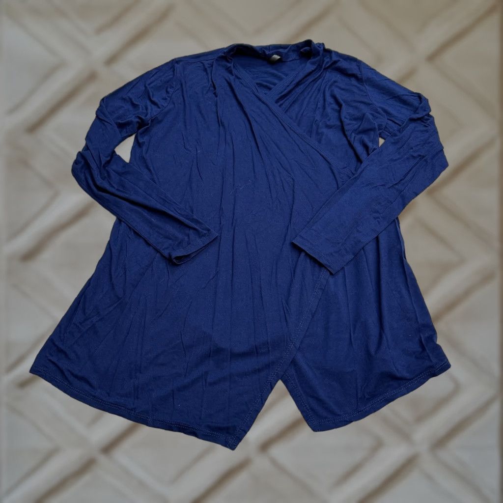 Vintage Rags & Coutures Cardigan Sweater Womens Small Blue Lightweight Rayon Casual Size S / US 4 / IT 40 - 1 Thumbnail