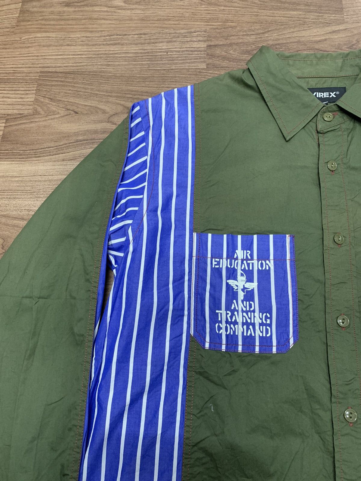 Avirex 🇯🇵 Remake Stripe Military Shirt 🇯🇵 Size US XL / EU 56 / 4 - 3 Thumbnail