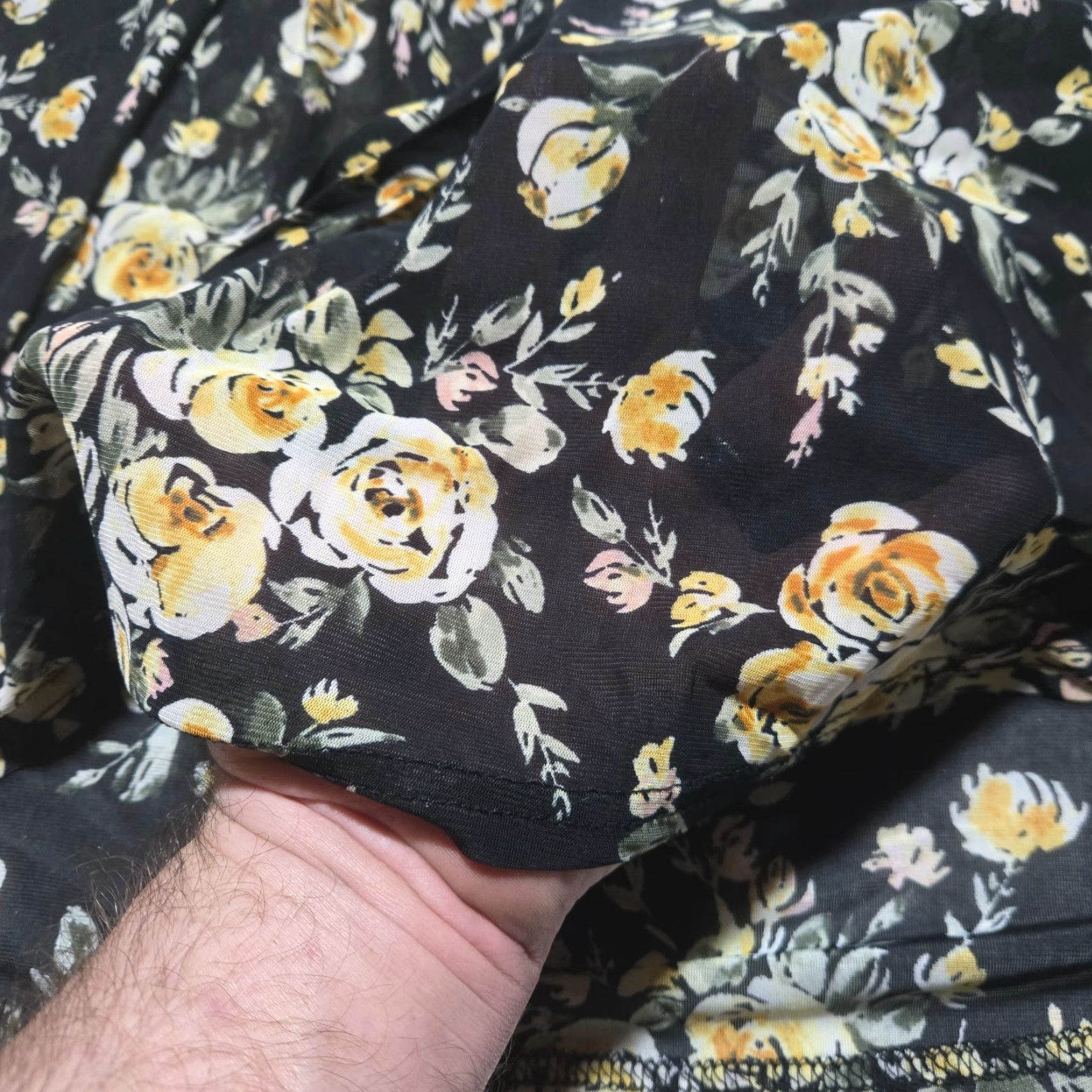 Vintage Siren Lily Shirt Womens 2X Floral Black White Cap Sleeve Round Neck T-Shirt Summer Casual 2X Womens Men? Size XXL / US 16-18 / IT 52-54 - 4 Thumbnail