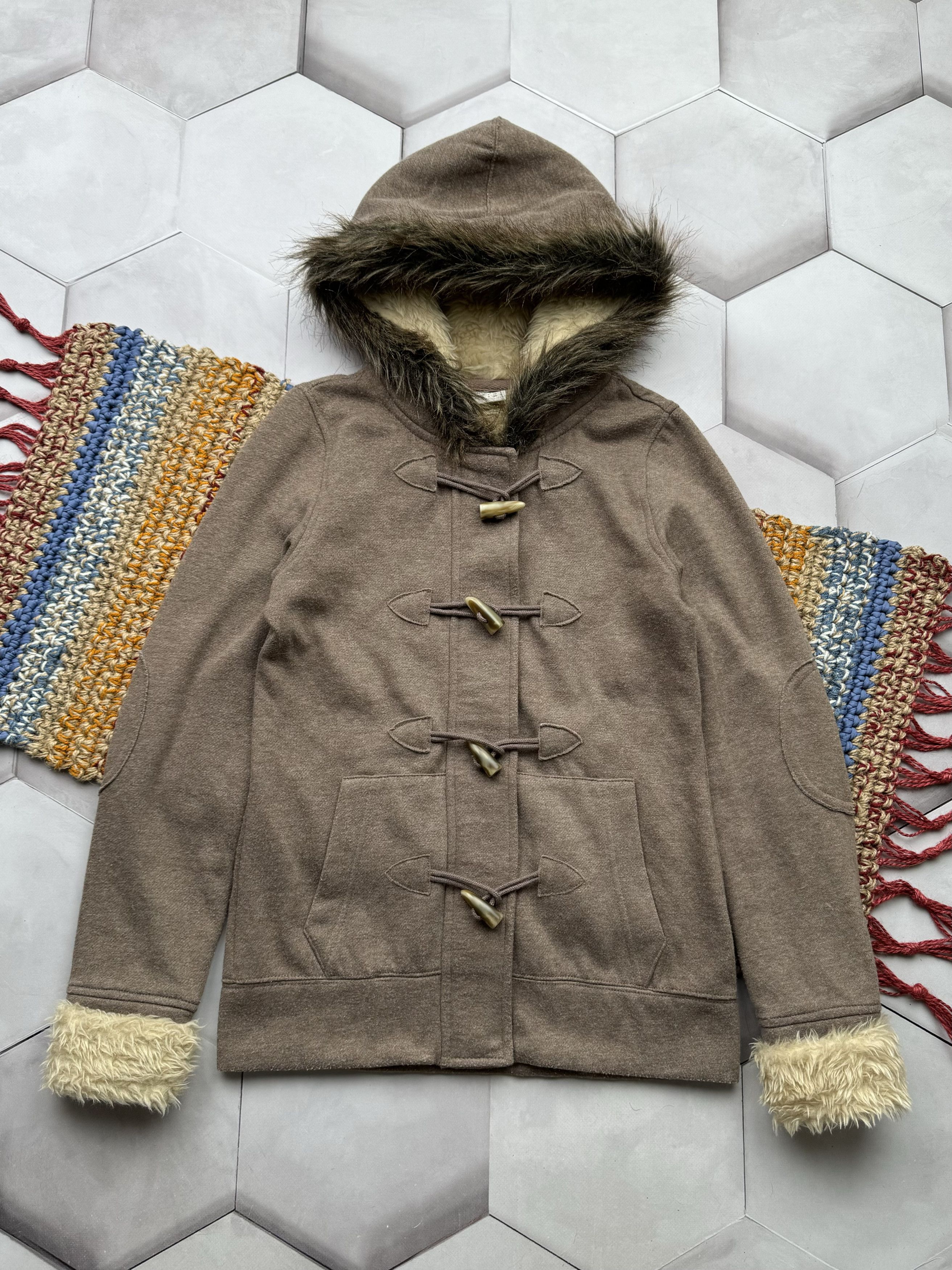 Vintage Vintage Hoodie With Faux Fur Details (E4) Size XS / US 0-2 / IT 36-38 - 1 Thumbnail