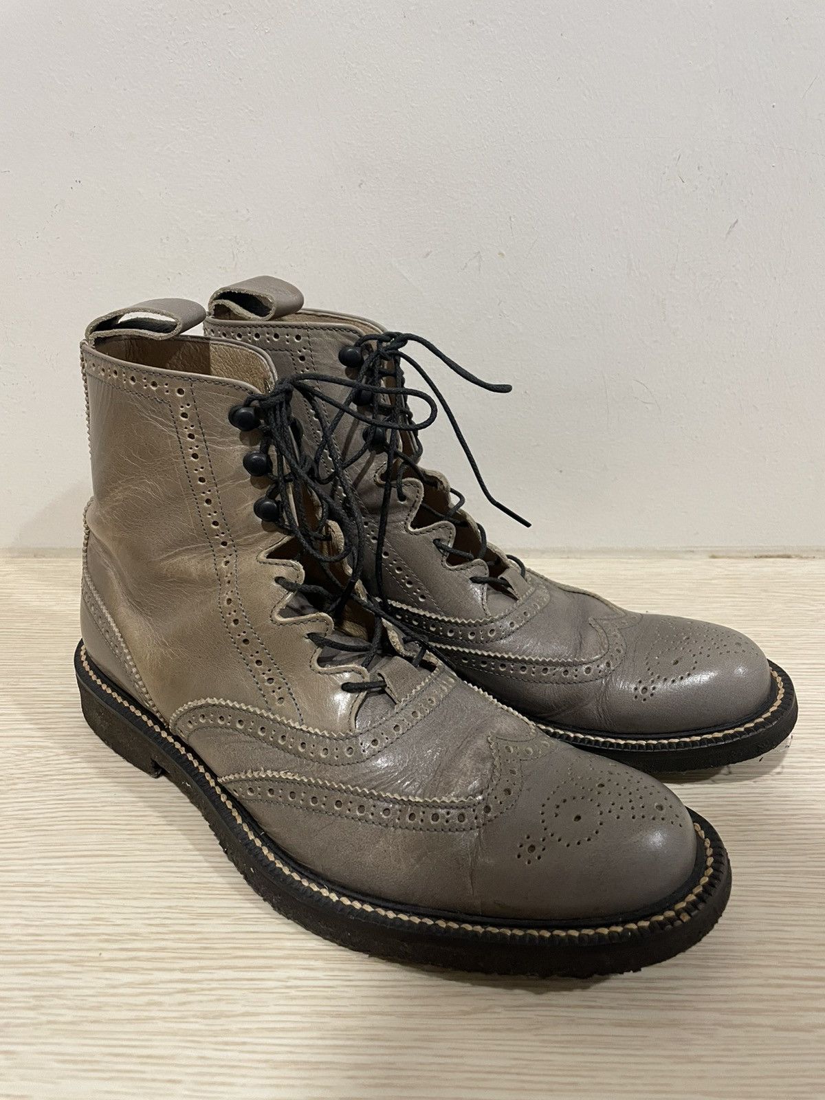 Dry Bones 603 DSHC008 Dry Bones Wingtip Boots Size US 8.5 / EU 41-42 - 2 Thumbnail