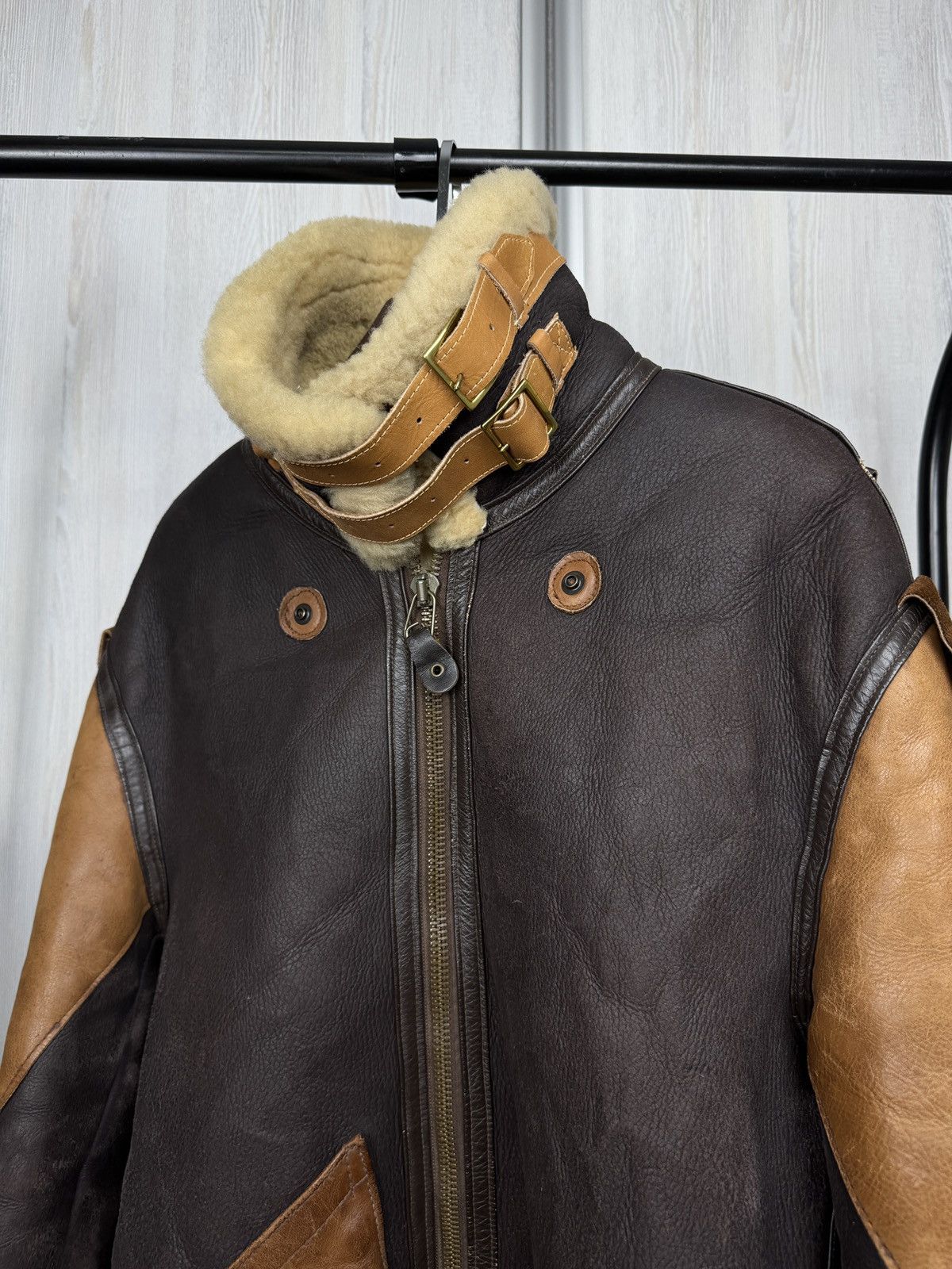 Willis & Geiger Willis & Geiger Type B-3 Leather Flight Mouton Bomber Jacket Size US M / EU 48-50 / 2 - 11 Thumbnail