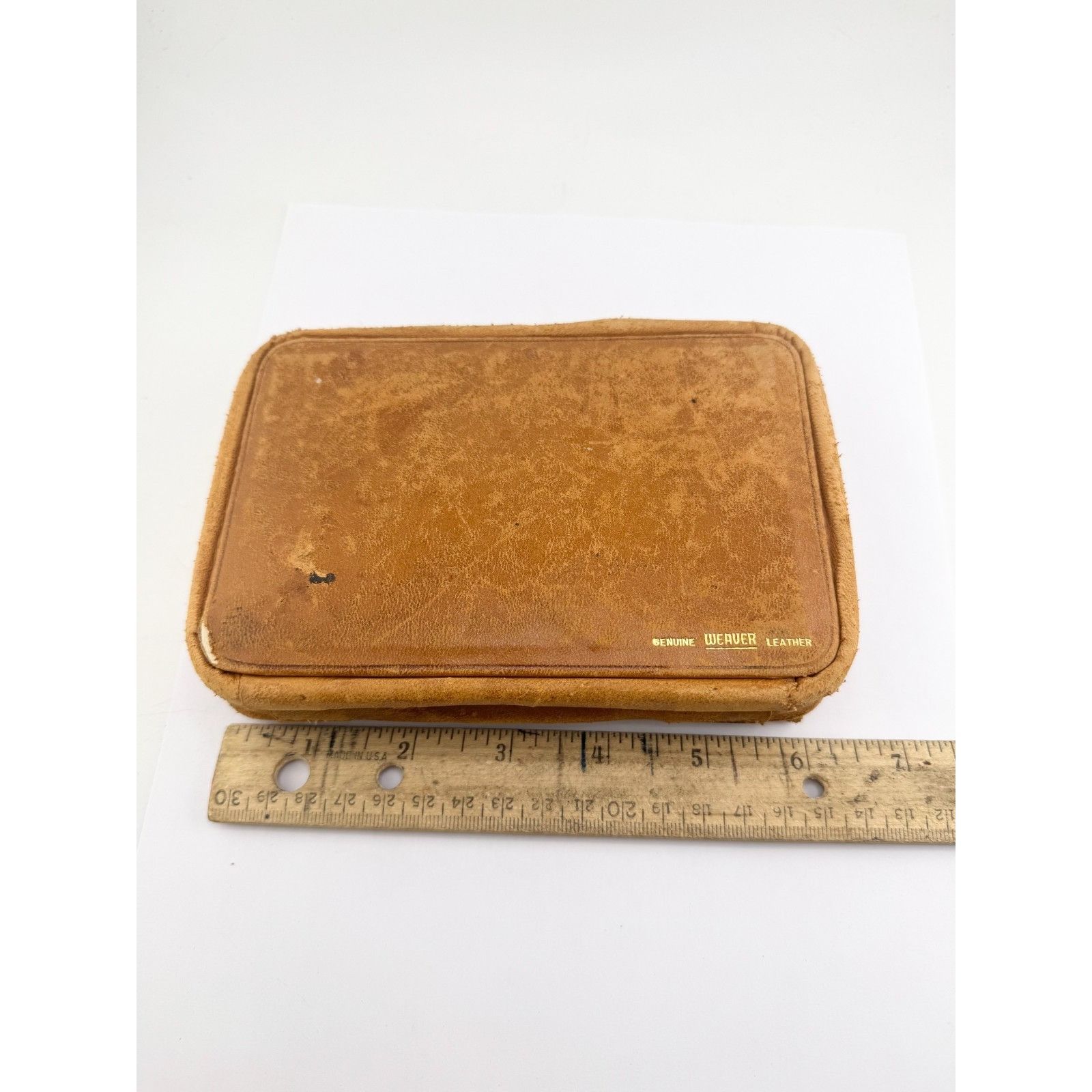 Vintage Vintage Genuine Weaver Leather Jewelry Box Light Brown Tan G Size ONE SIZE - 3 Thumbnail