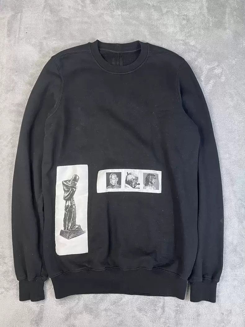 F RICKOWENS DRKSHDW PATCH JUMBO SWEATTEE