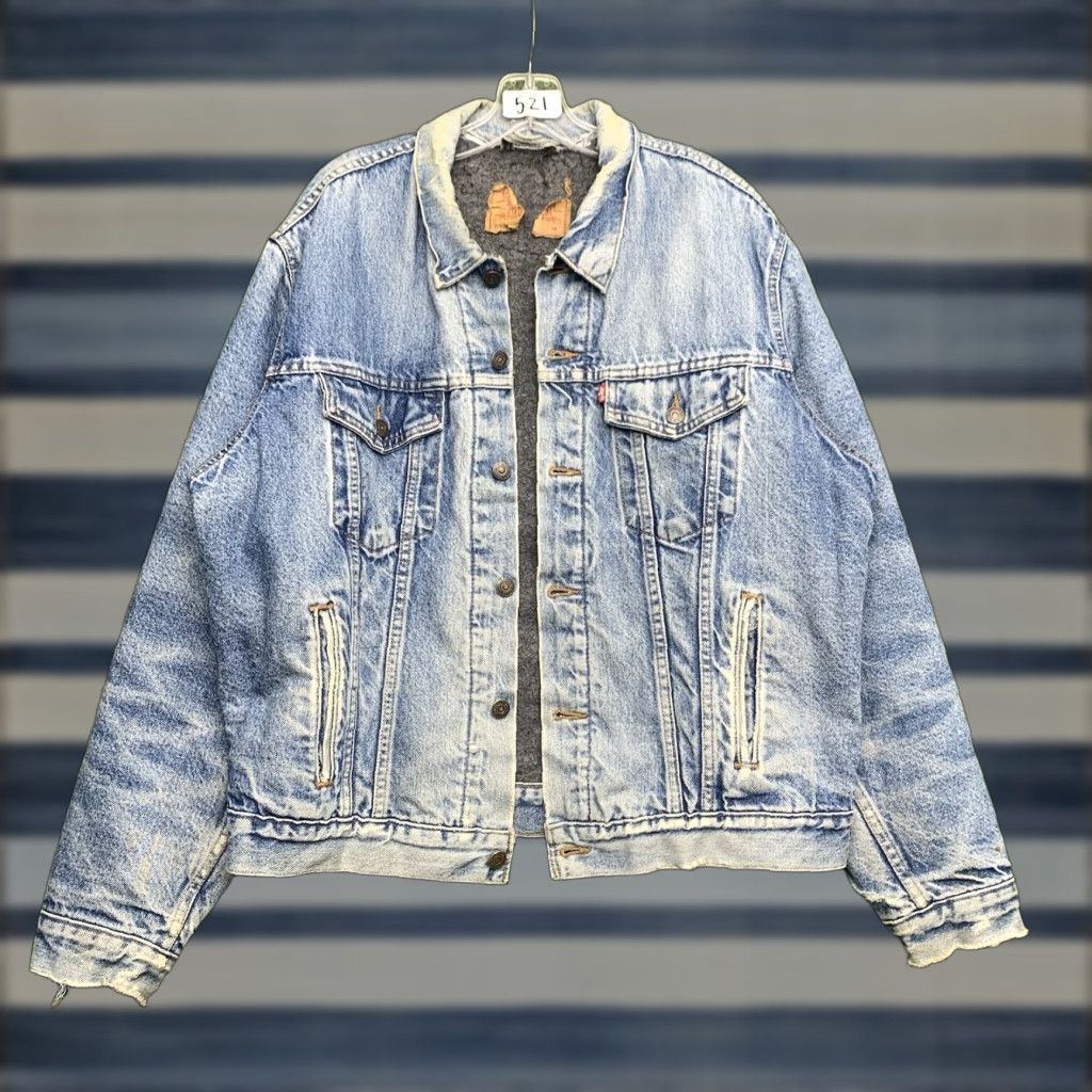 Levi's VINTAGE Levi's Trucker Jacket Mens 44 Denim Blue 70506 0316 USA Made Leather? No. Size US S / EU 44-46 / 1 - 1 Thumbnail