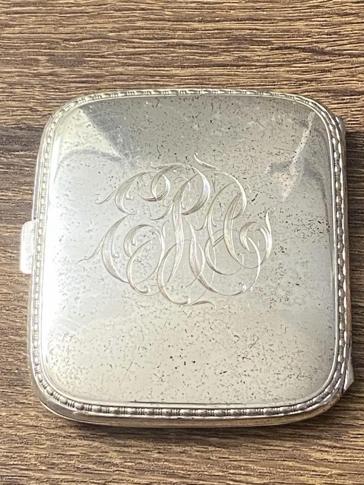 Other 925 Sterling Silver Enamel Floral Etch “ERA” Cigarette Case Size ONE SIZE - 9 Thumbnail