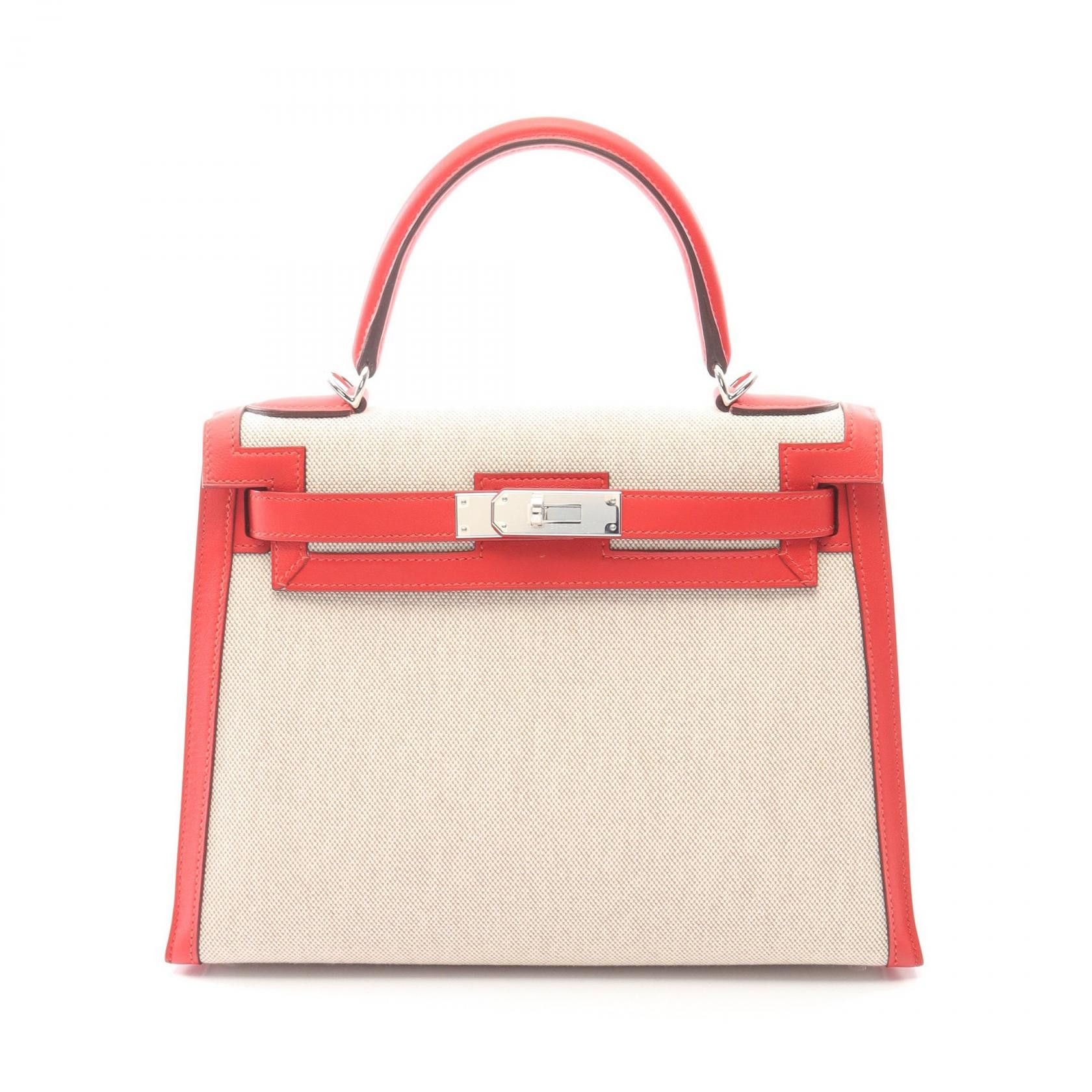 Hermes Hermes Hermes Kelly28 Toile H Chevre Mysore Handbag Leather Handbag D DUTY FREE for USA Size ONE SIZE - 1 Thumbnail