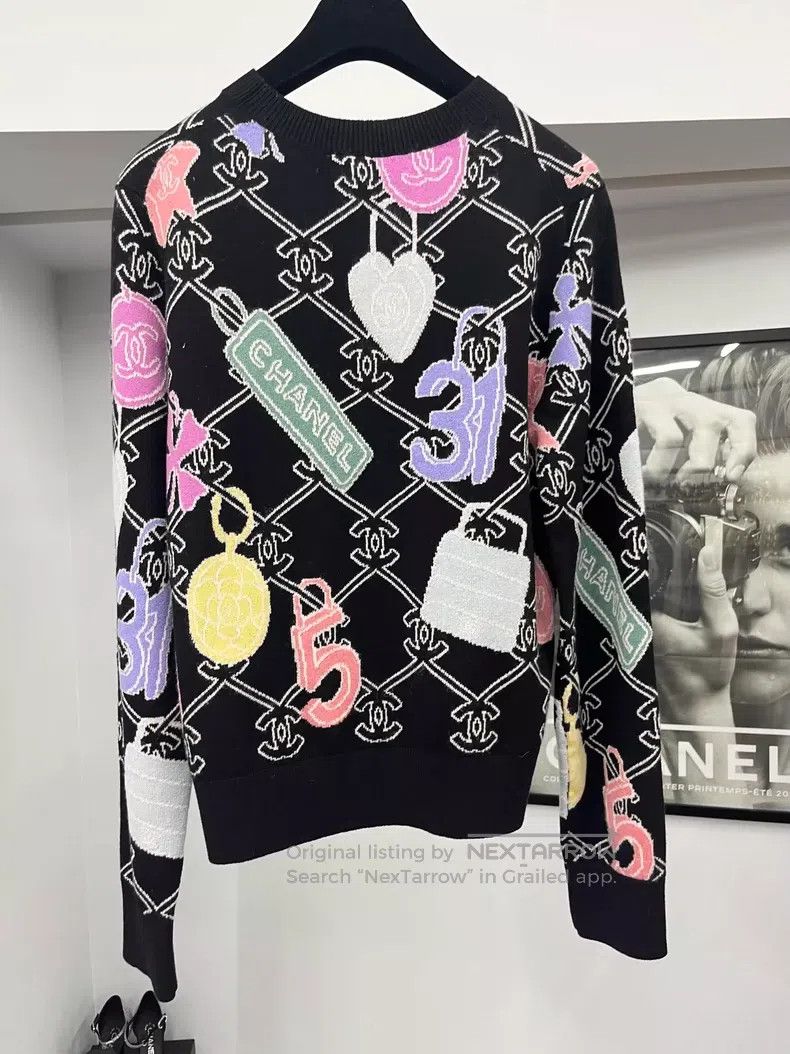 Chanel Chanel Colourful letter logo cashmere sweater Size XS / US 0-2 / IT 36-38 - 3 Thumbnail