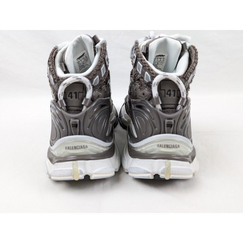 Balenciaga o1rshd1 Runner Hi-Top Sneakers in Grey/White/Black Size US 8 / EU 41 - 10 Thumbnail