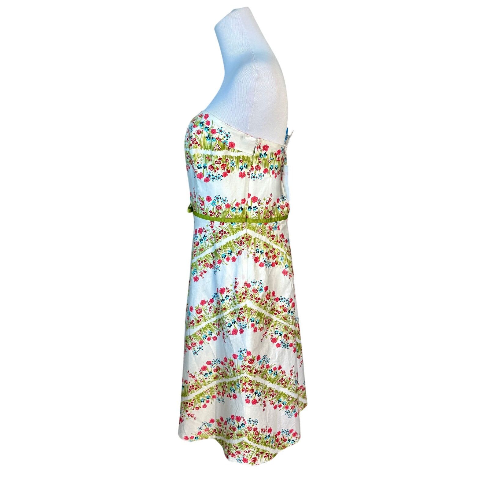 Other Liz Claiborne Spring Parade Strapless A-line Dress 10 White Size L / US 10 / IT 46 - 4 Thumbnail