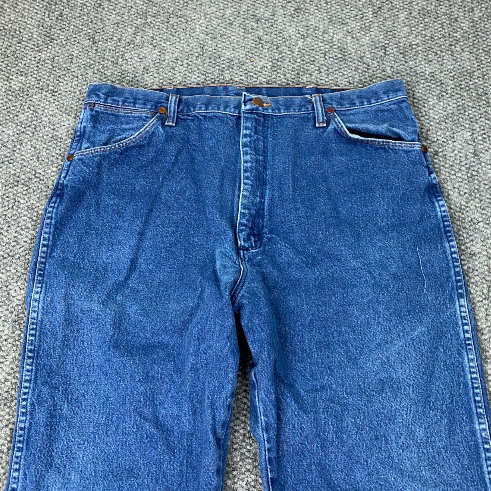 Wrangler VINTAGE Wrangler Cowboy Cut Jeans Mens 36x35 Straight Denim Blue 13MWZPW 5-Pocket USA Mens Jeans Size US 36 / EU 52 - 2 Thumbnail