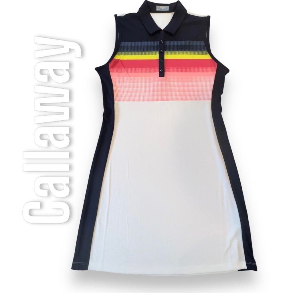 Callaway Callaway OPTI•DRI™ Golf Dress Sun Protection 50UPF Brilliant White Women’s Large Size L / US 10 / IT 46 - 3 Thumbnail