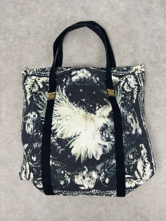 Balmain SS2012 Balmain Navy Cream Eagle Floral Tote Bag Size ONE SIZE - 1 Thumbnail