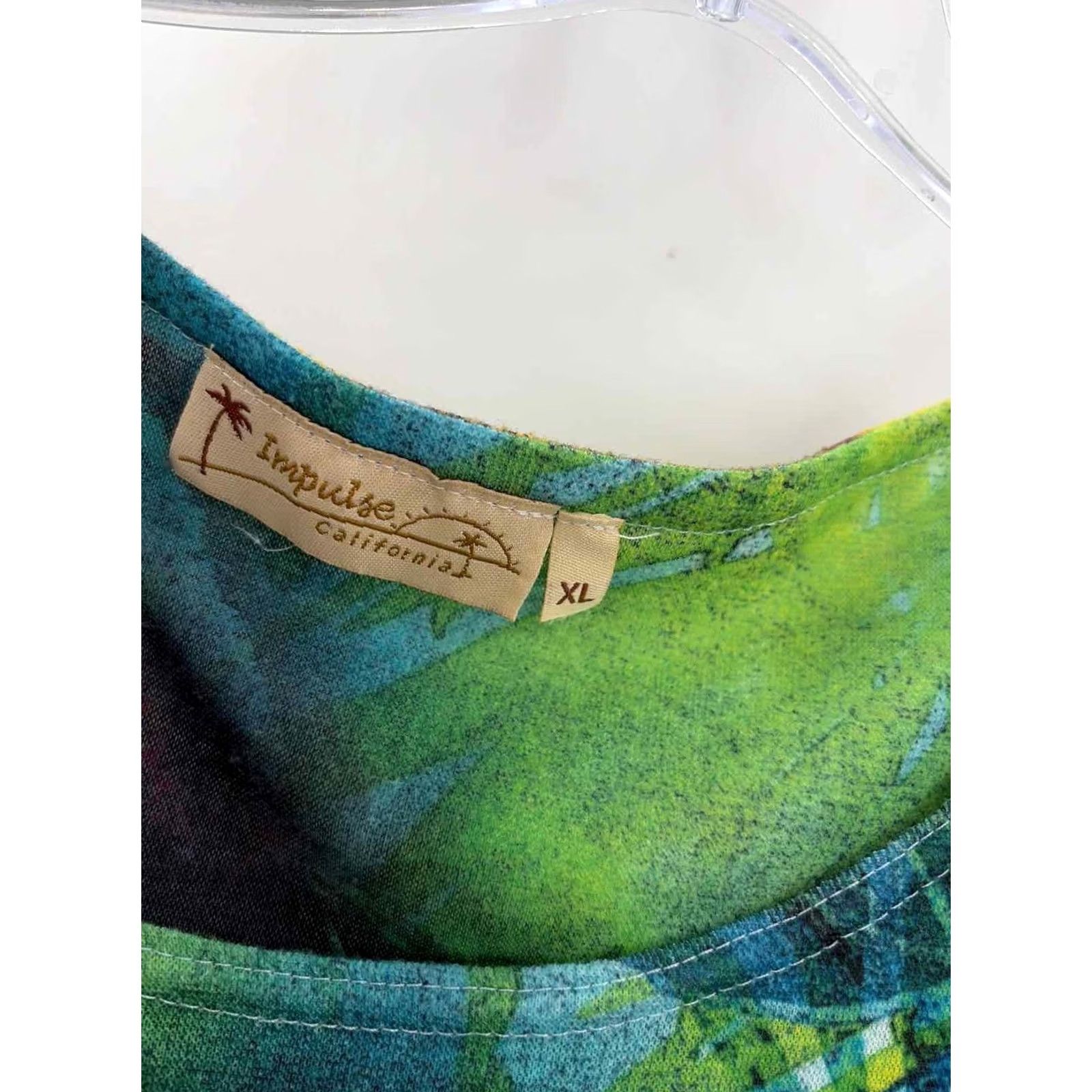 Vintage Pre-Owned Impulse Green Size XL Long Sleeve Blouse Size XL / US 12-14 / IT 48-50 - 2 Thumbnail