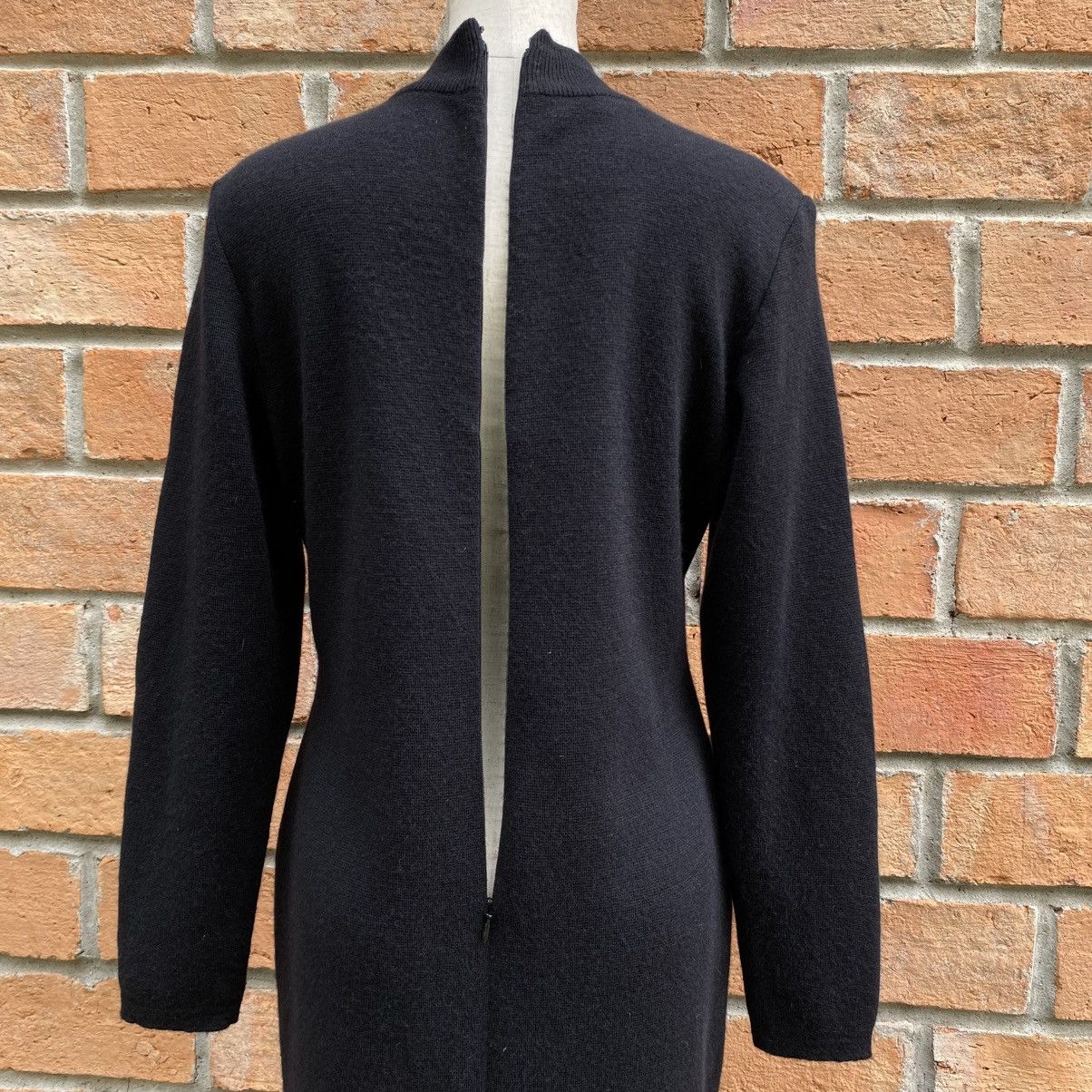Dior Vintage Christian Dior Black Wool Dress Gold Embellishments Size M / US 6-8 / IT 42-44 - 10 Thumbnail