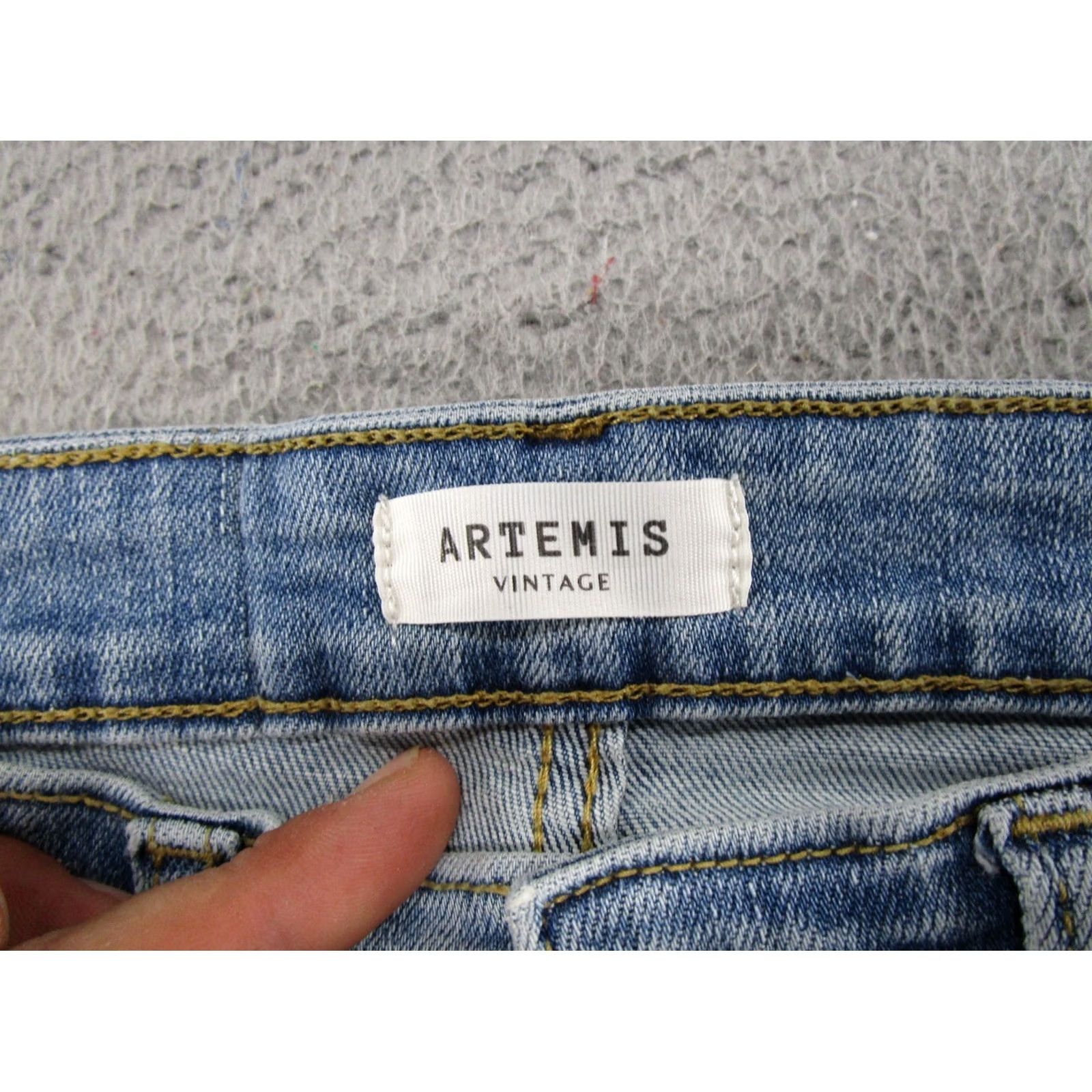 Denime Artemis Jeans Women Flared Denim 25 Blue Stretch 5-Pocket Regular Size 3/25 Vintage Hughesing? Size 42" / US 20 - 4 Thumbnail