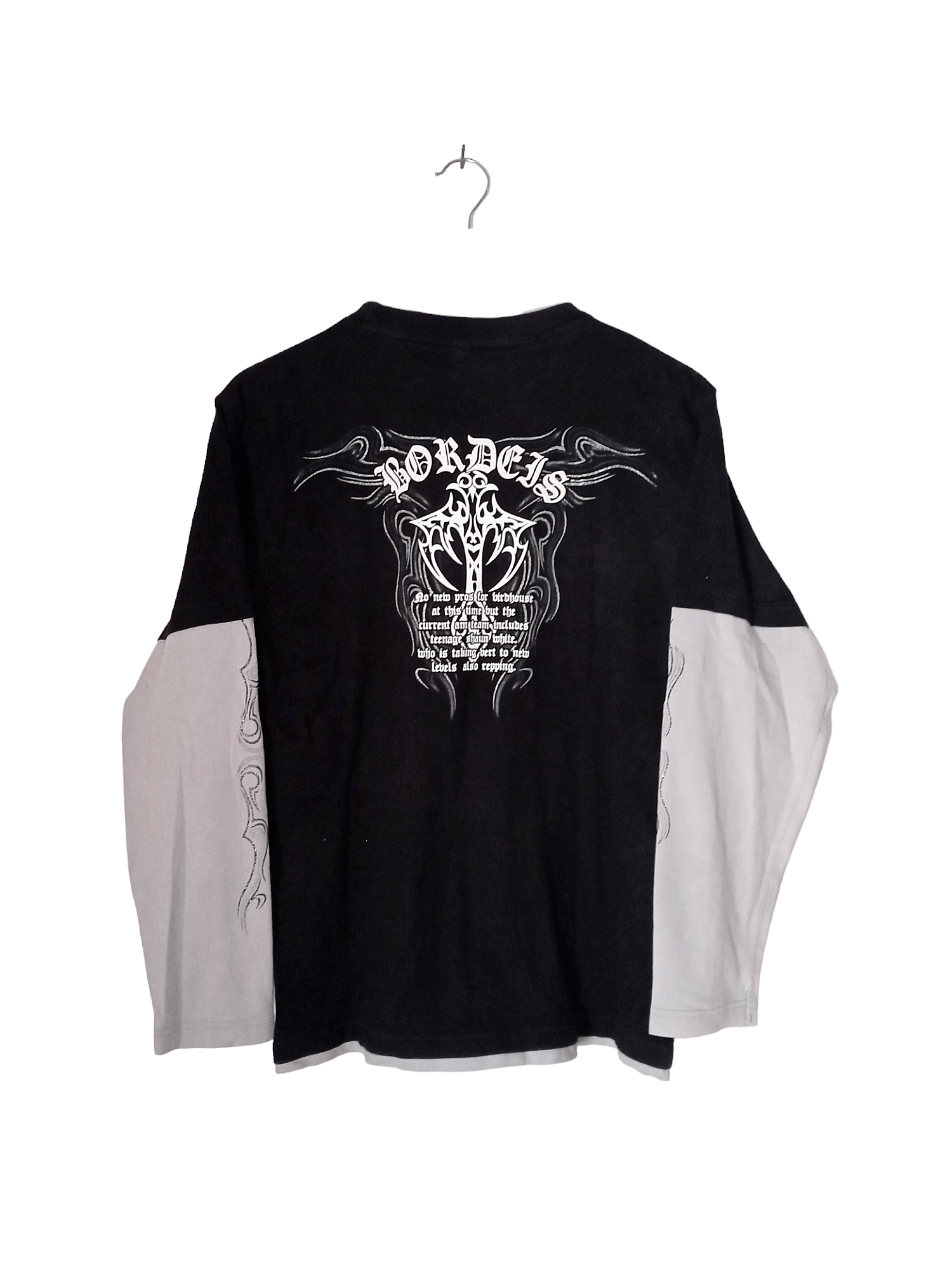 If Six Was Nine × Japanese Brand × Le Grande Bleu (L.G.B.) Beaumere Double Layer Tribale cross Longsleeve Size US M / EU 48-50 / 2 - 4 Thumbnail