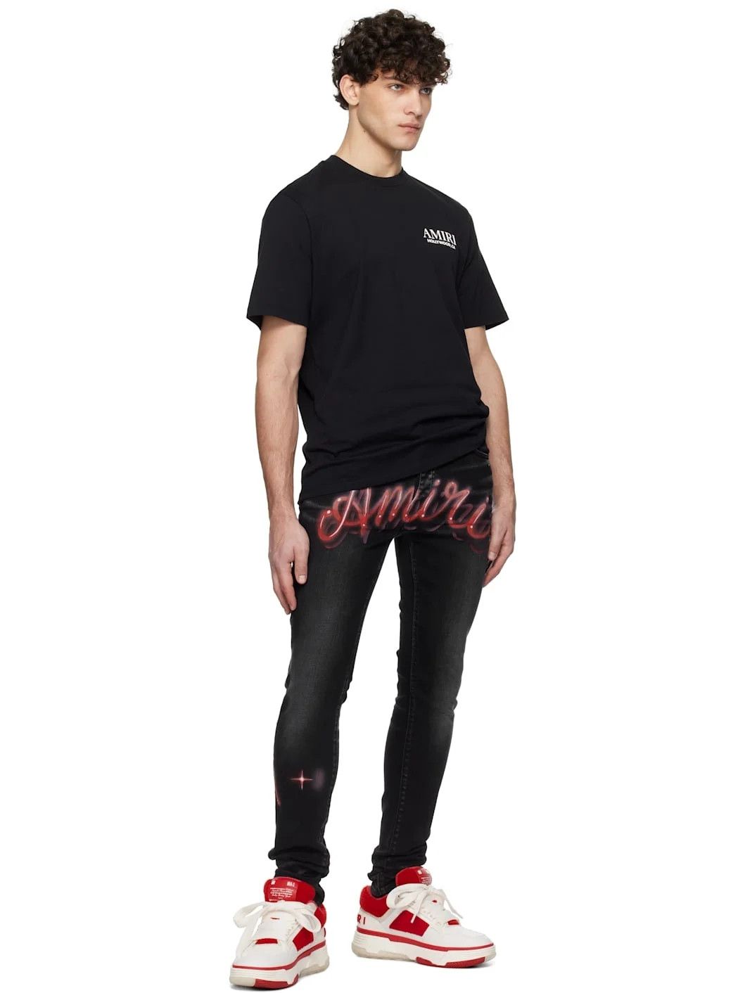 Amiri o1orln0326 MA-1 Sneakers in White/Red Size US 12 / EU 45 - 5 Thumbnail