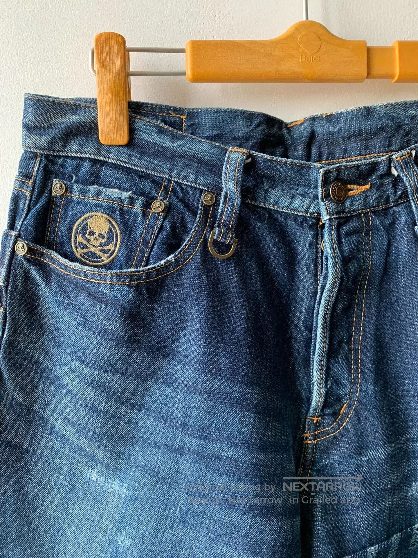 Mastermind Japan mastermind Japan distressed denim pants with skulls. Size US 34 / EU 50 - 3 Thumbnail