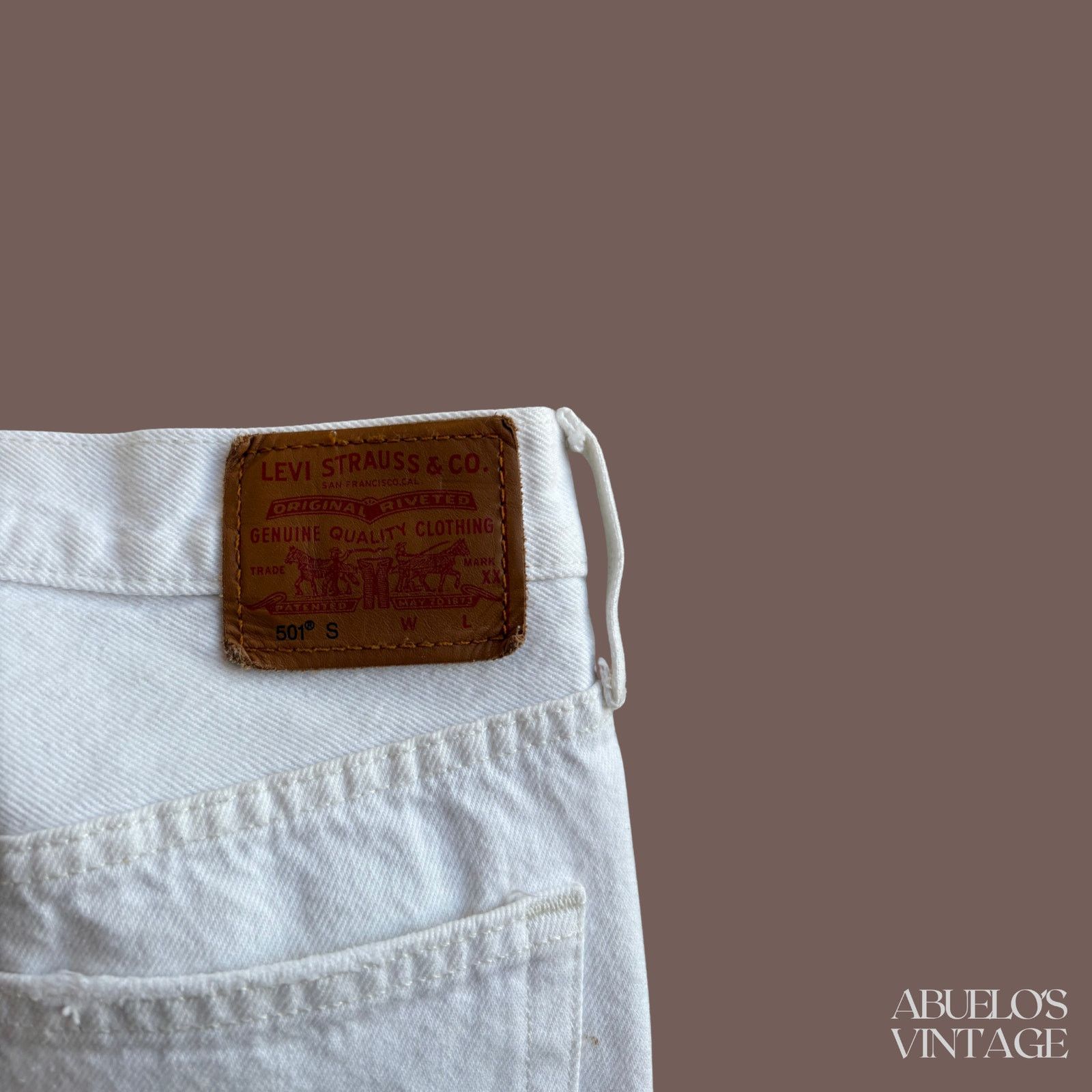 Levi's Levi’s Premium 501 | White Denim Raw Hem | Modern Classic Size 27" / US 4 / IT 40 - 3 Thumbnail