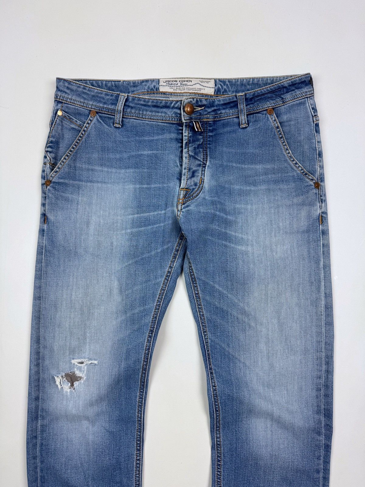 Jacob Cohen Distressed Jacob Cohen Washed Denim Jeans Made in Italy Size US 36 / EU 52 - 4 Thumbnail