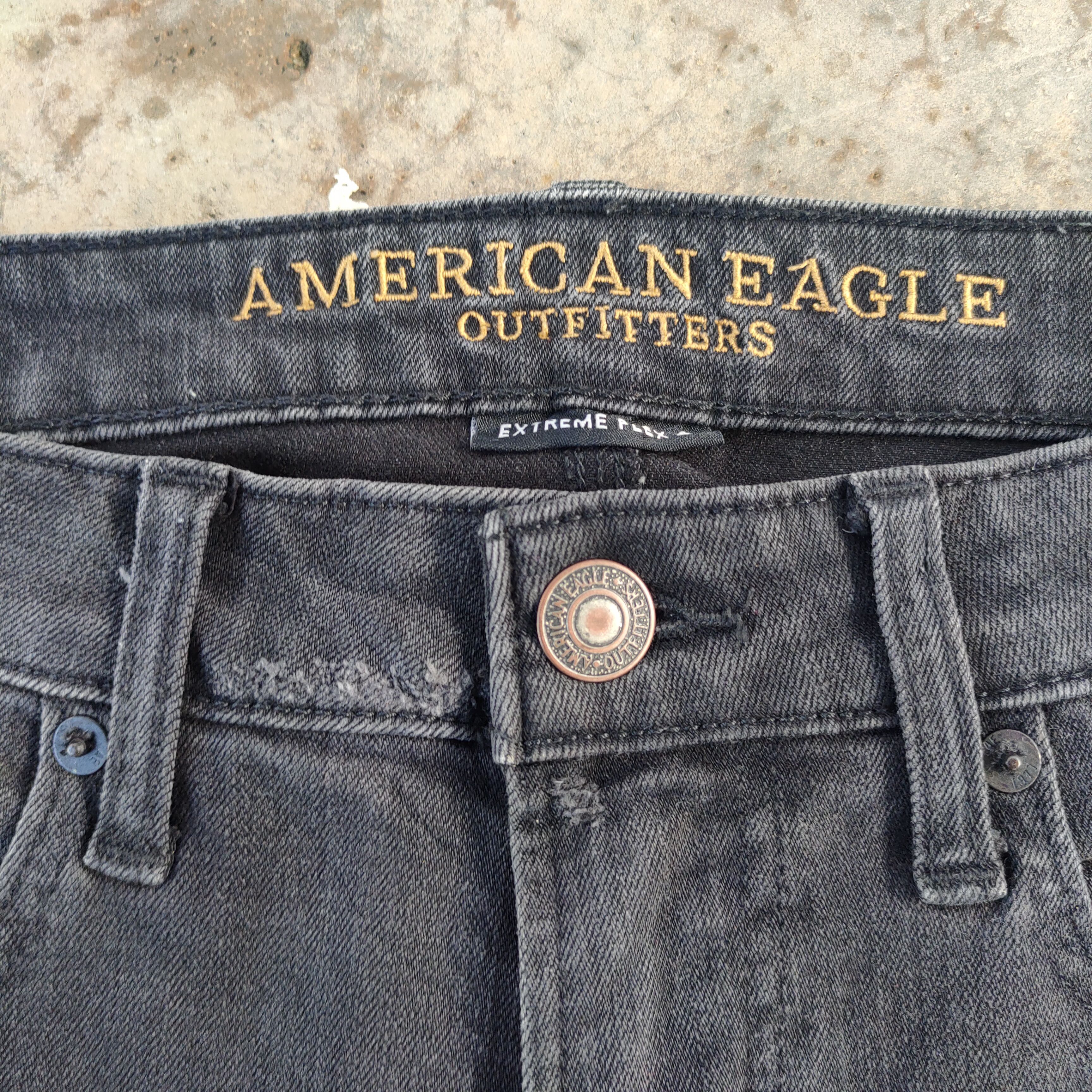 American Eagle Outfitters VINTAGE JAPANESE SKINNY FADED DISTRESSED JEANS DENIM PANTS Size US 31 - 5 Thumbnail