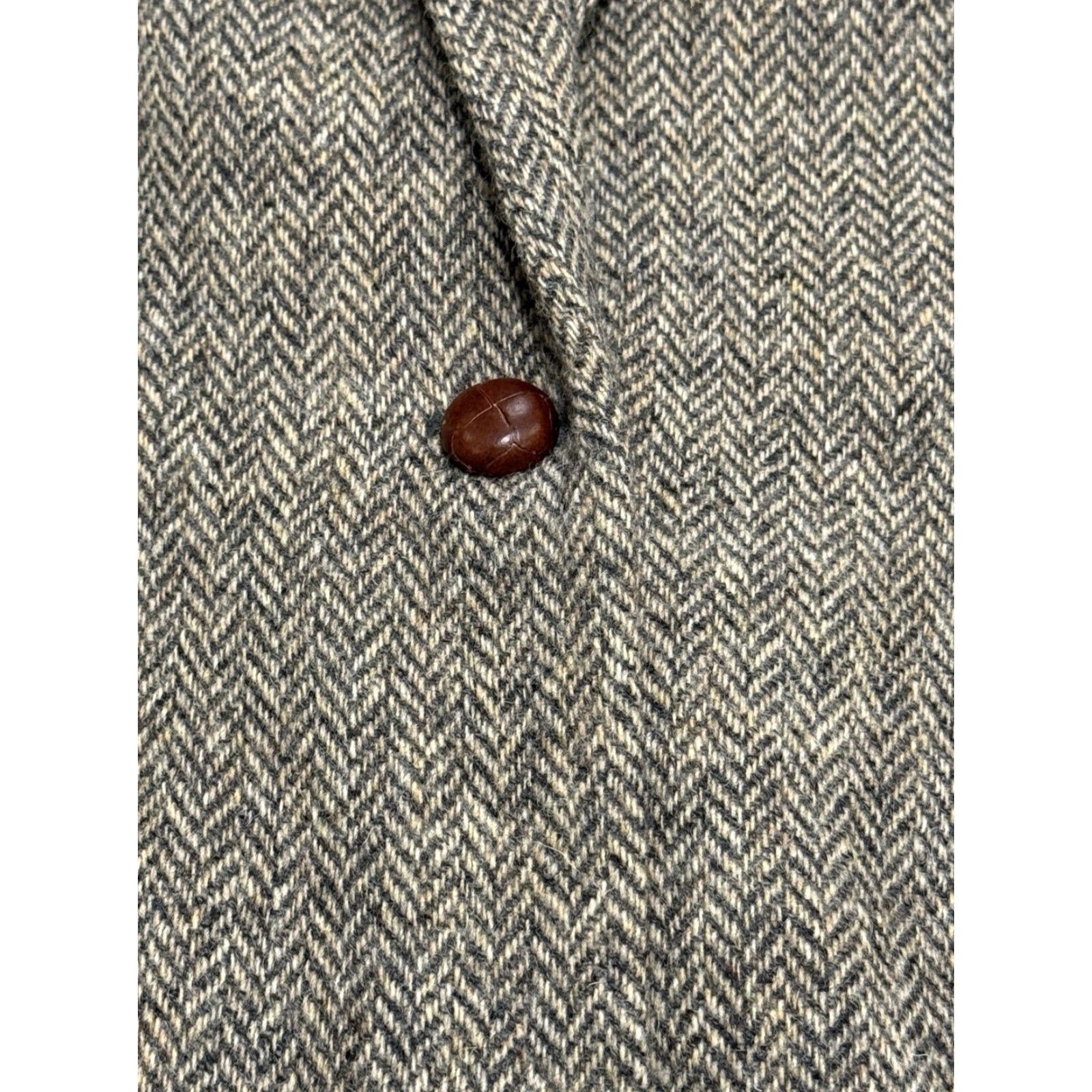 Ralph Lauren VTG Ralph Lauren Blazer Wool 100% Gray Herringbone Size M / US 6-8 / IT 42-44 - 3 Thumbnail
