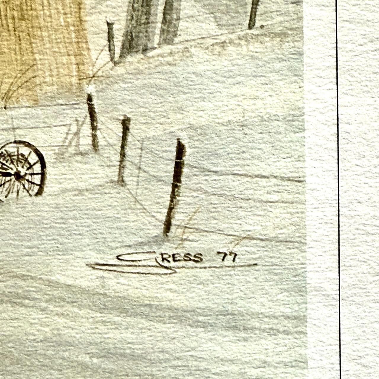 Designer "Winter Richness" Fine Art Lithograph SIGNED 1977 /1000 Size ONE SIZE - 5 Thumbnail