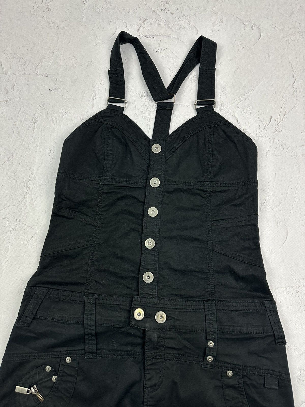 Japanese Brand × Vintage Vintage Black Denim Dress Size XS / US 0-2 / IT 36-38 - 4 Thumbnail